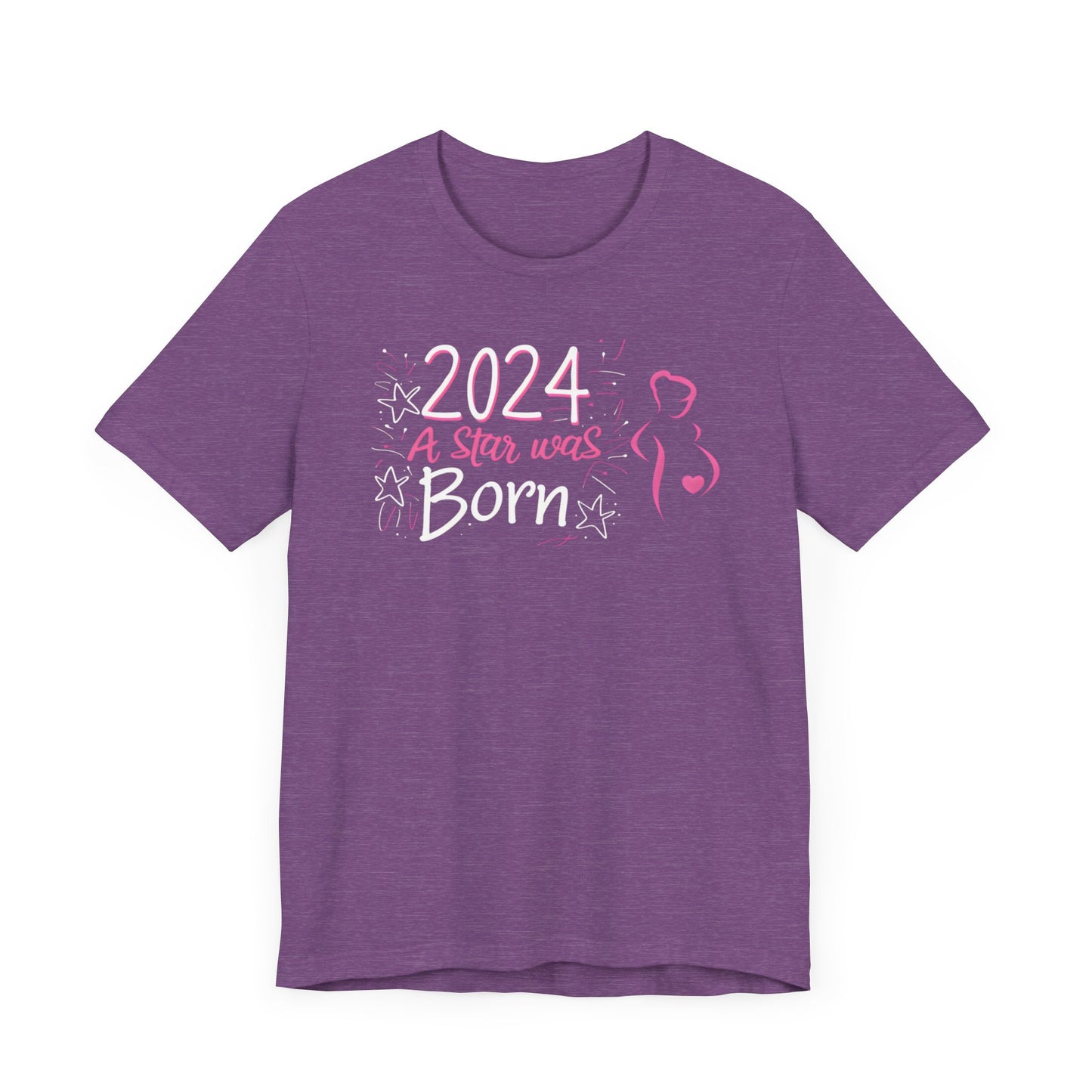 2024 A Star Was Born pregnancy announcement t-shirt with a cute design perfect for expectant mothers.