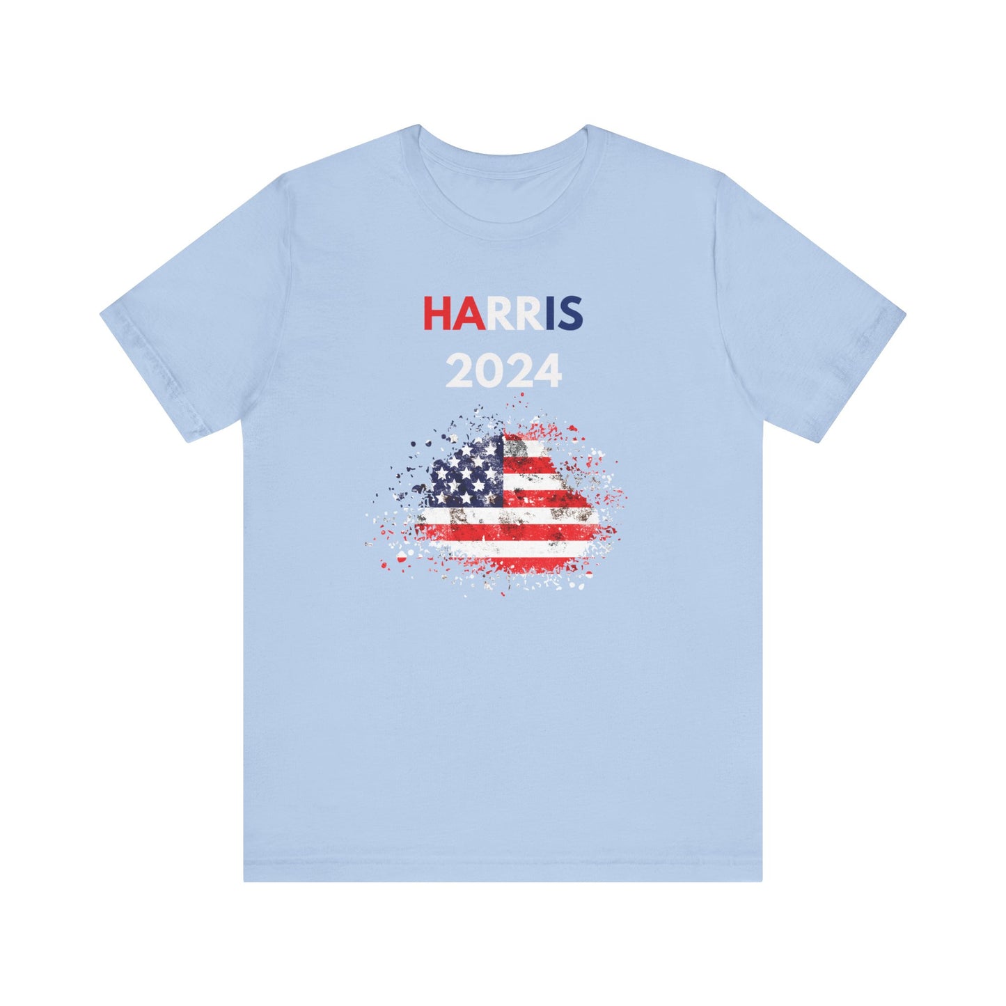 Kamala Harris 'HARRIS 2024' Patriotic T-Shirt - Iconic American Flag Design