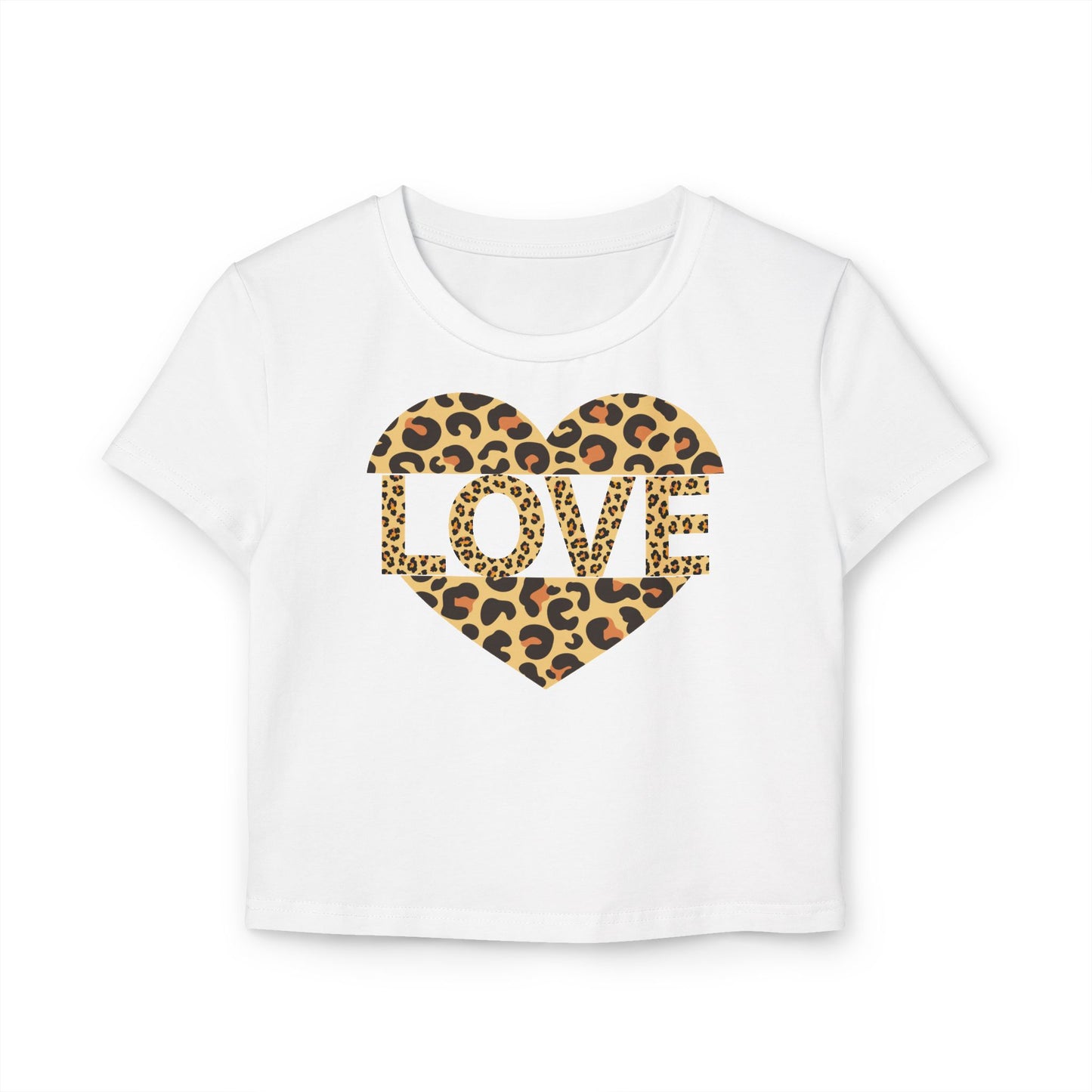 Leopard Print Love Graphic Baby Tee