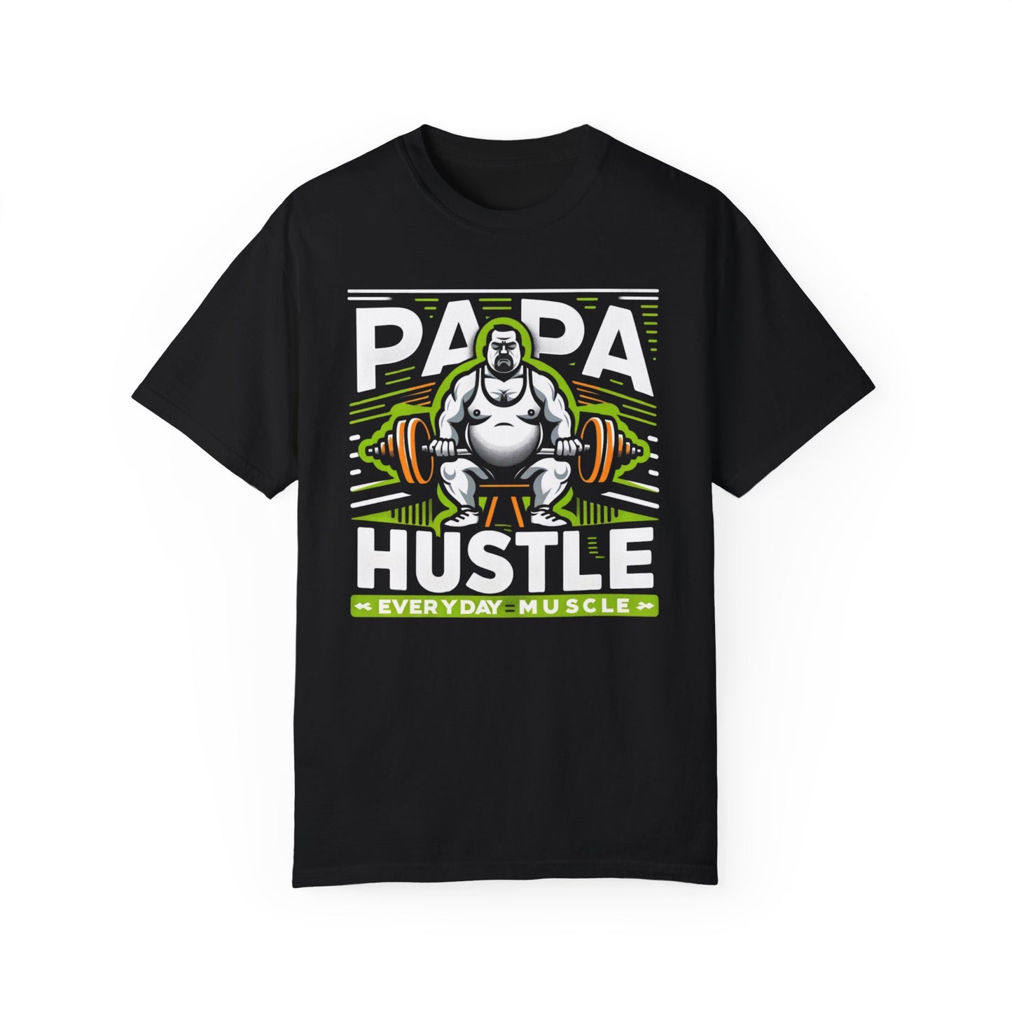 Papa Hustle graphic tee - funny dad joke t-shirt, unique Father's Day gift, and dad son matching tees