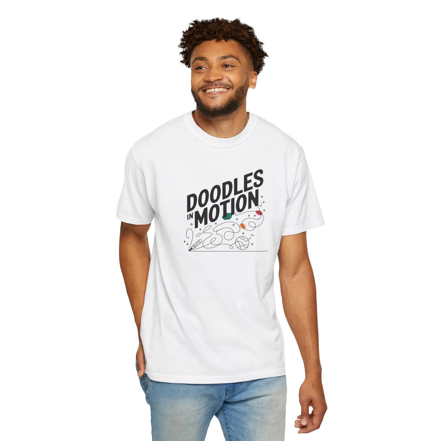 Unisex Doodles in Motion T-Shirt – Fun Graphic Tee for Creative Souls