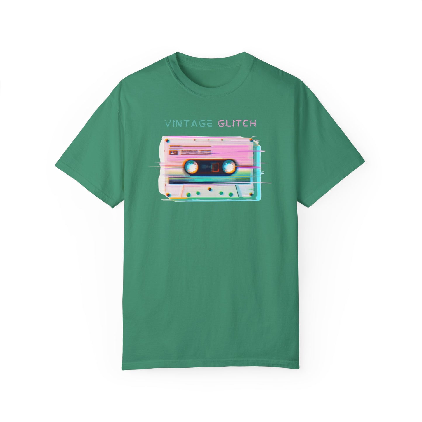 Vintage Glitch Unisex Garment-Dyed T-Shirt | Retro Aesthetic Tee