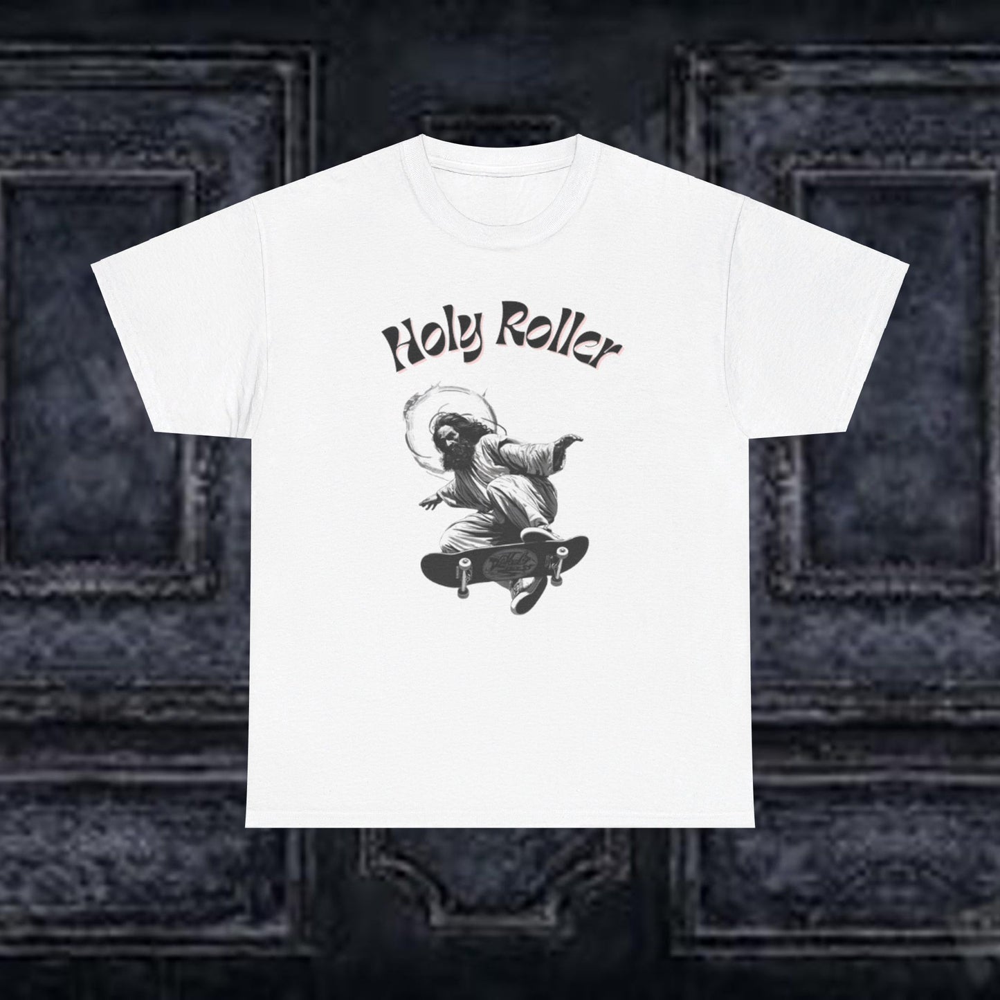 Holy Roller Skateboarding Jesus T-Shirt - Divine Streetwear, Faith-Inspired Skate Tee