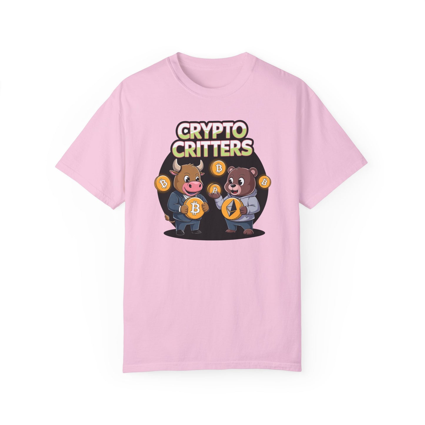 Crypto Critters Unisex Garment-Dyed T-Shirt - Fun Crypto Design for Crypto Enthusiasts