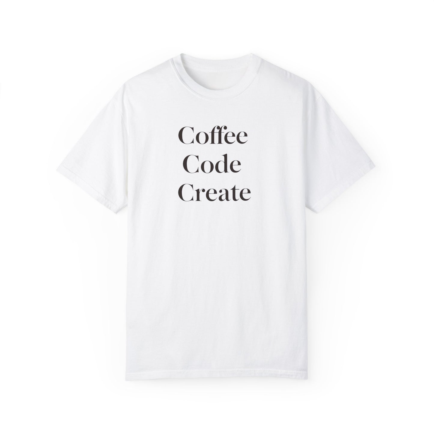 Coffee Code Create Unisex Garment-Dyed T-Shirt | Casual Wear for Creatives