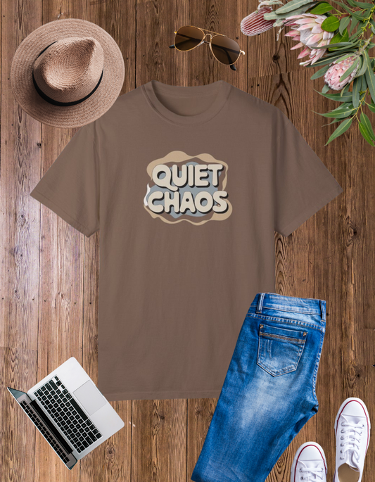 Unisex Garment-Dyed T-Shirt - 'Quiet Chaos' Design for Relaxed Vibes