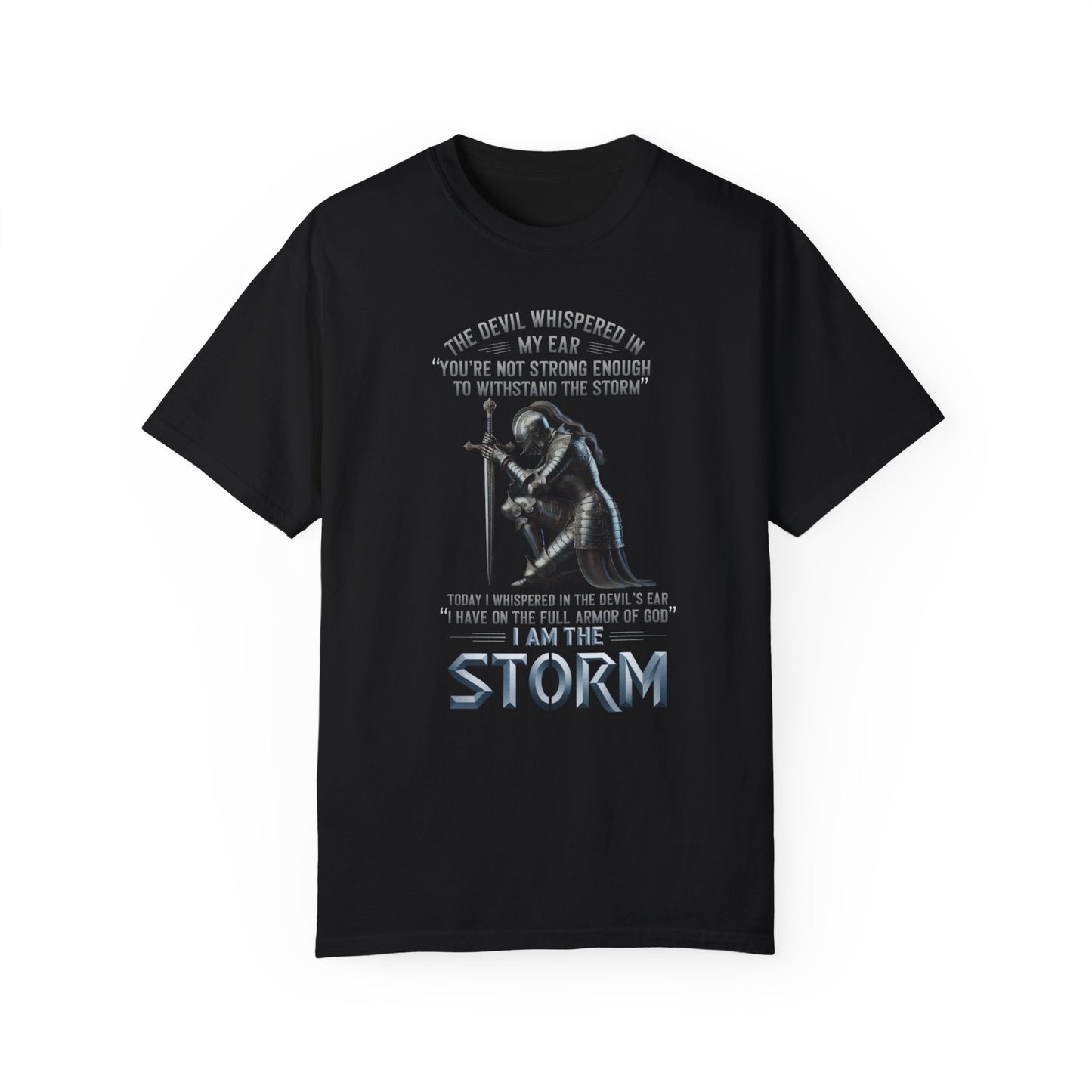 Comfort Colors Garment-Dyed T-Shirt: 'I Am The Storm' Inspirational Tee