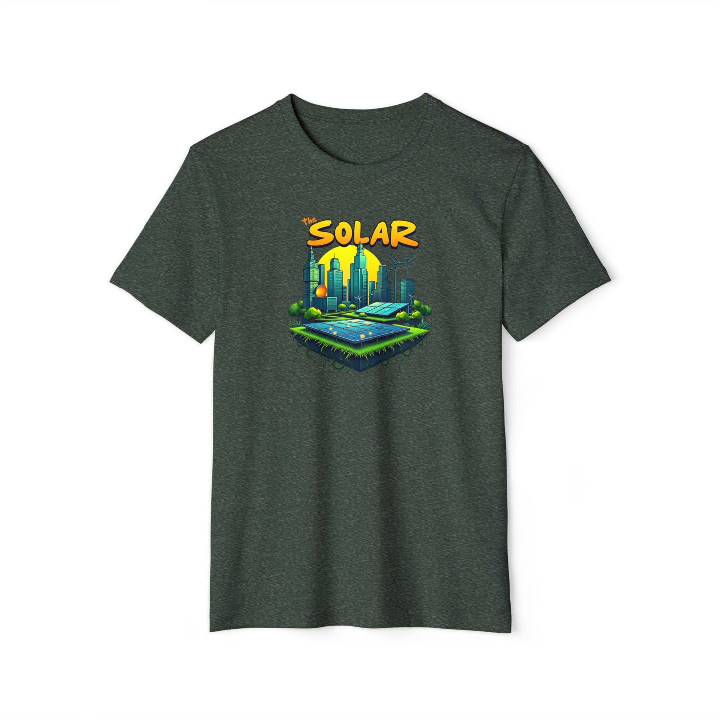 Eco-Friendly Solar City T-Shirt | Unisex Organic Tee for Nature Lovers