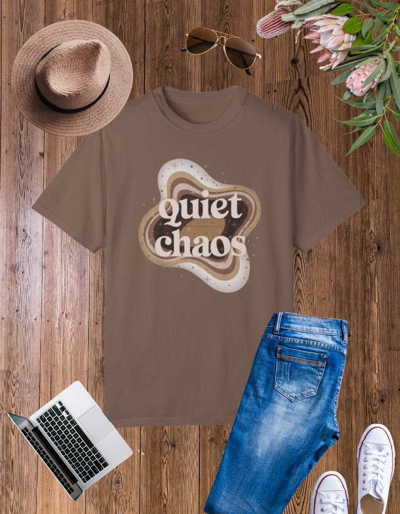 Unisex Garment-Dyed T-Shirt - Quiet Chaos Design for Relaxed Vibes