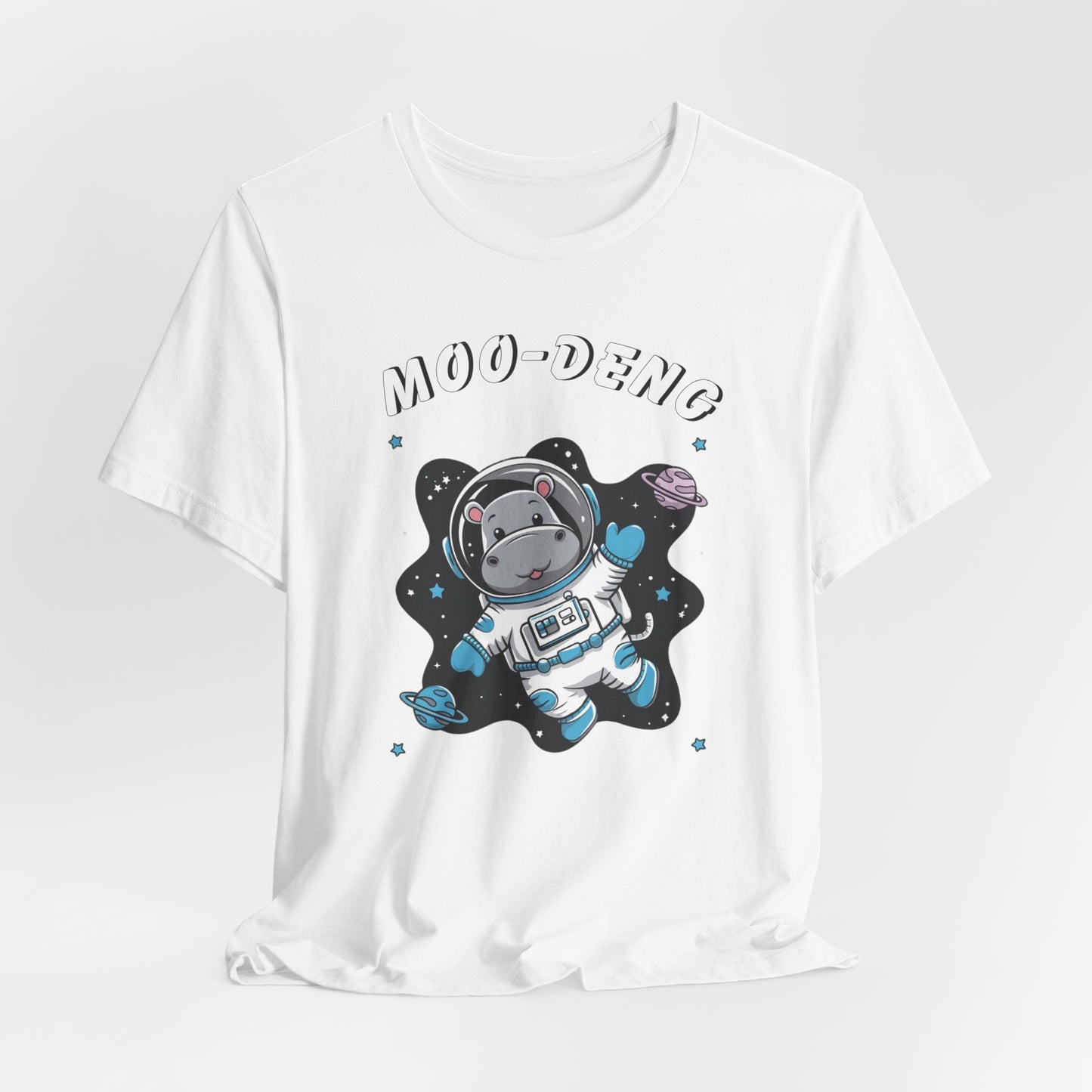 Moo Deng Baby Hippo Astronaut T-Shirt, Gift for Her Quirky Animal Lovers