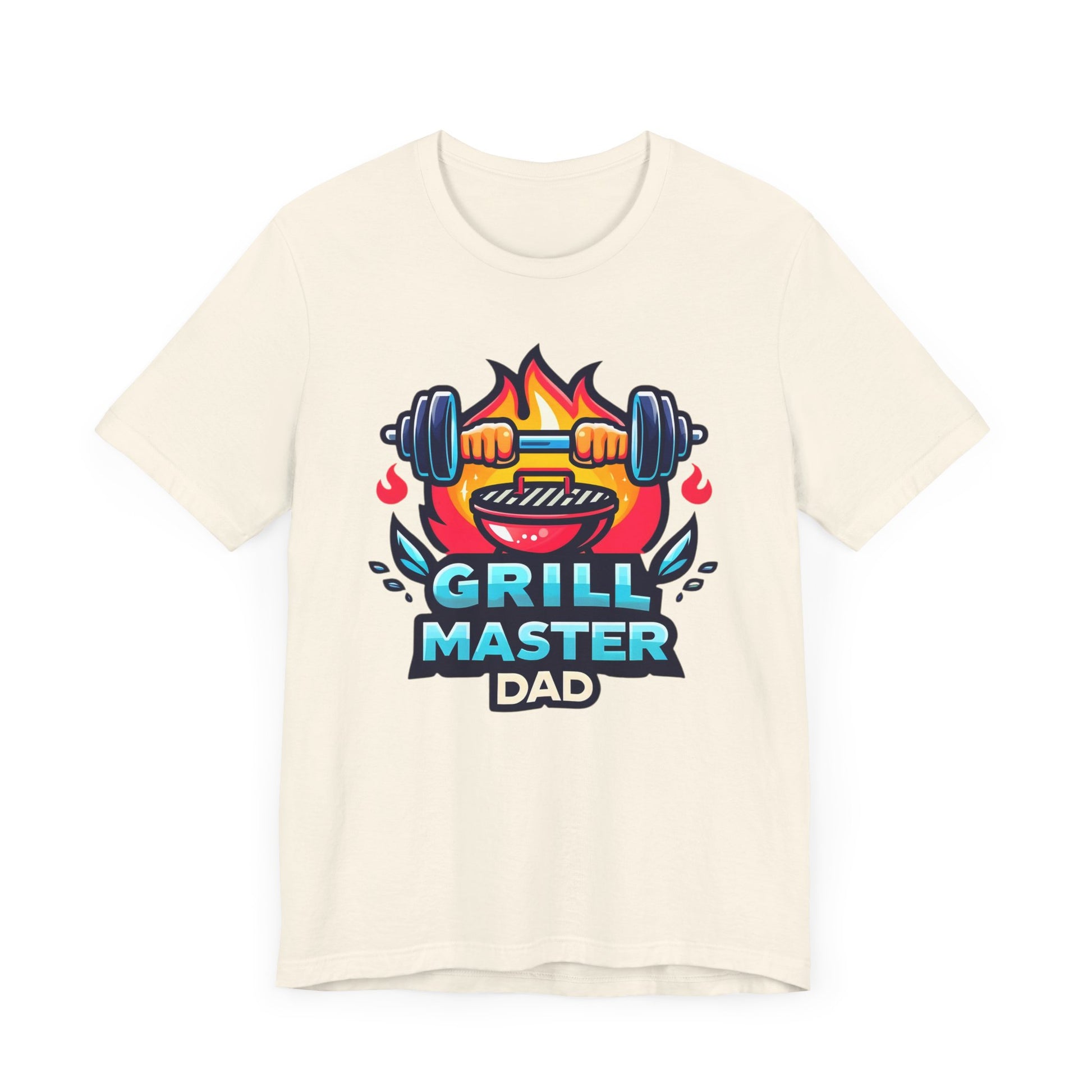 Grill Master Dad t-shirt with a vibrant design, perfect for dads who love to grill.