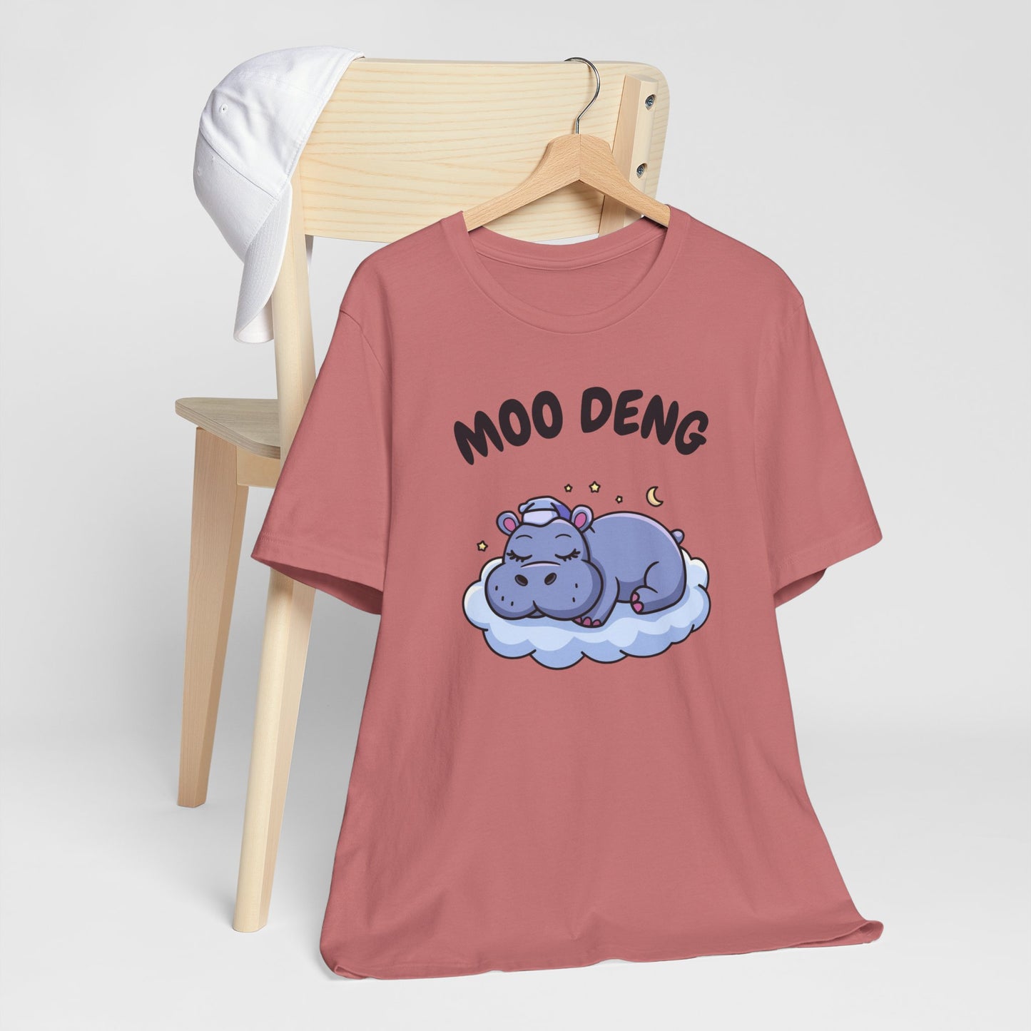 Funny Hippo Moo-Deng T-shirt, Quirky Animal Lover Gift for Her