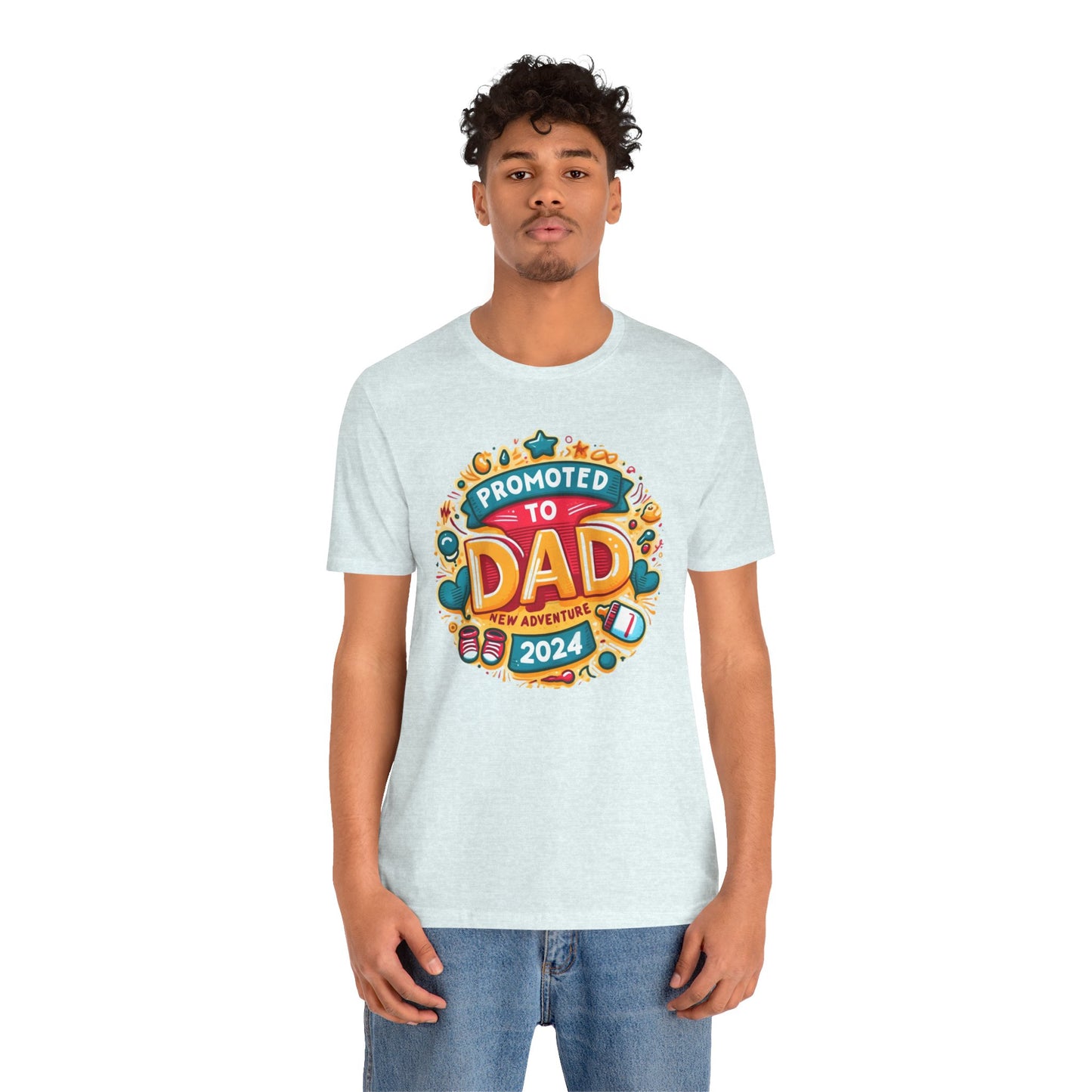 Promoted to Dad 2024 T-Shirt | Celebrate Fatherhood with Style