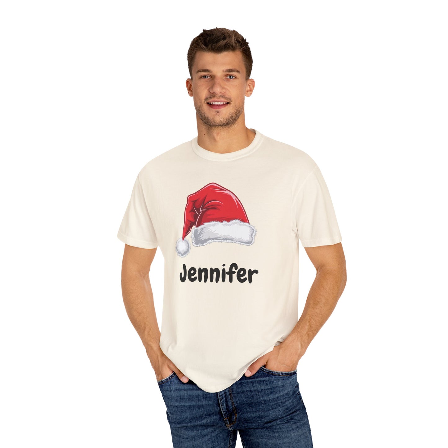 Personalized Santa Christmas Shirt, Custom Xmas Gifts & Holiday Tees