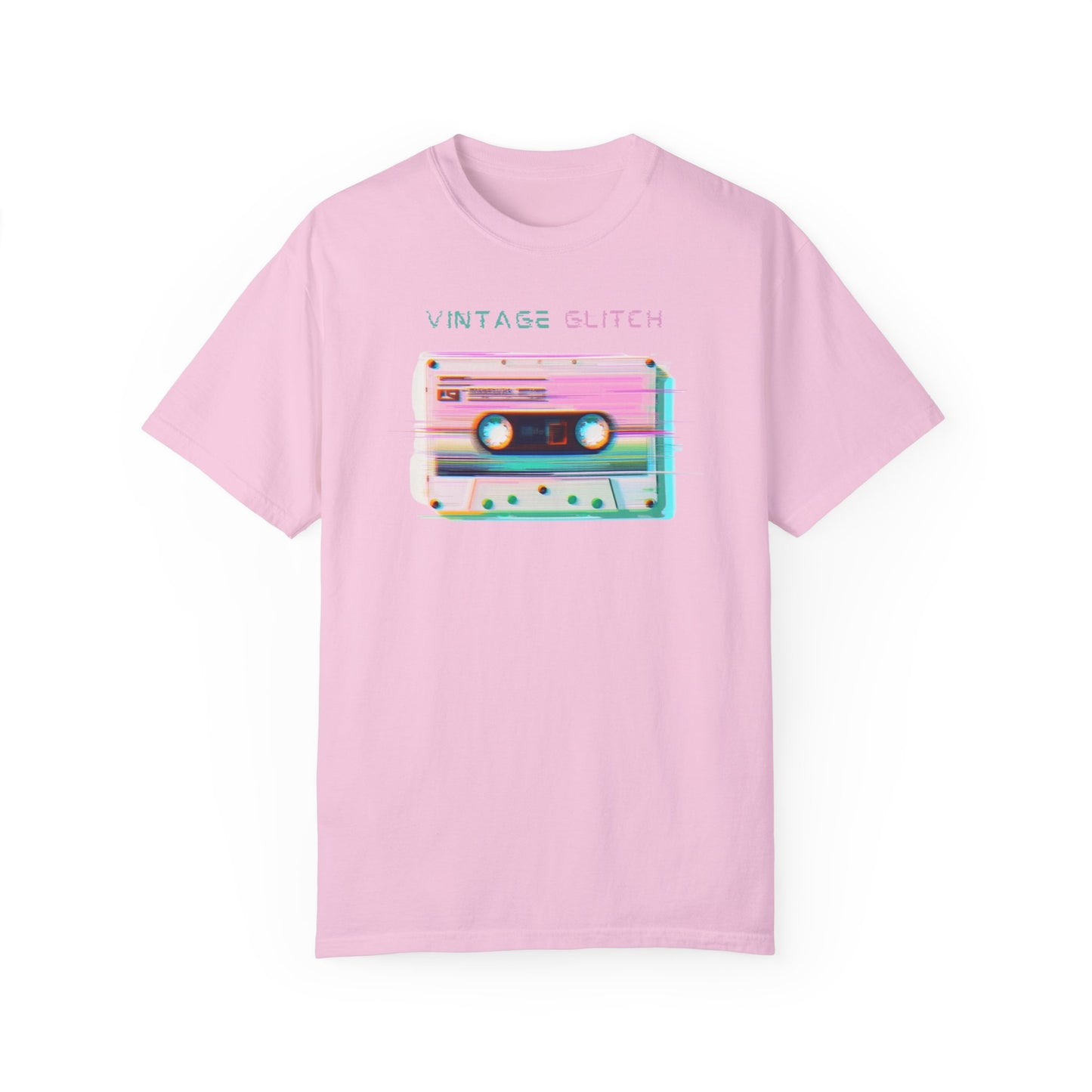 Vintage Glitch Unisex Garment-Dyed T-Shirt | Retro Aesthetic Tee