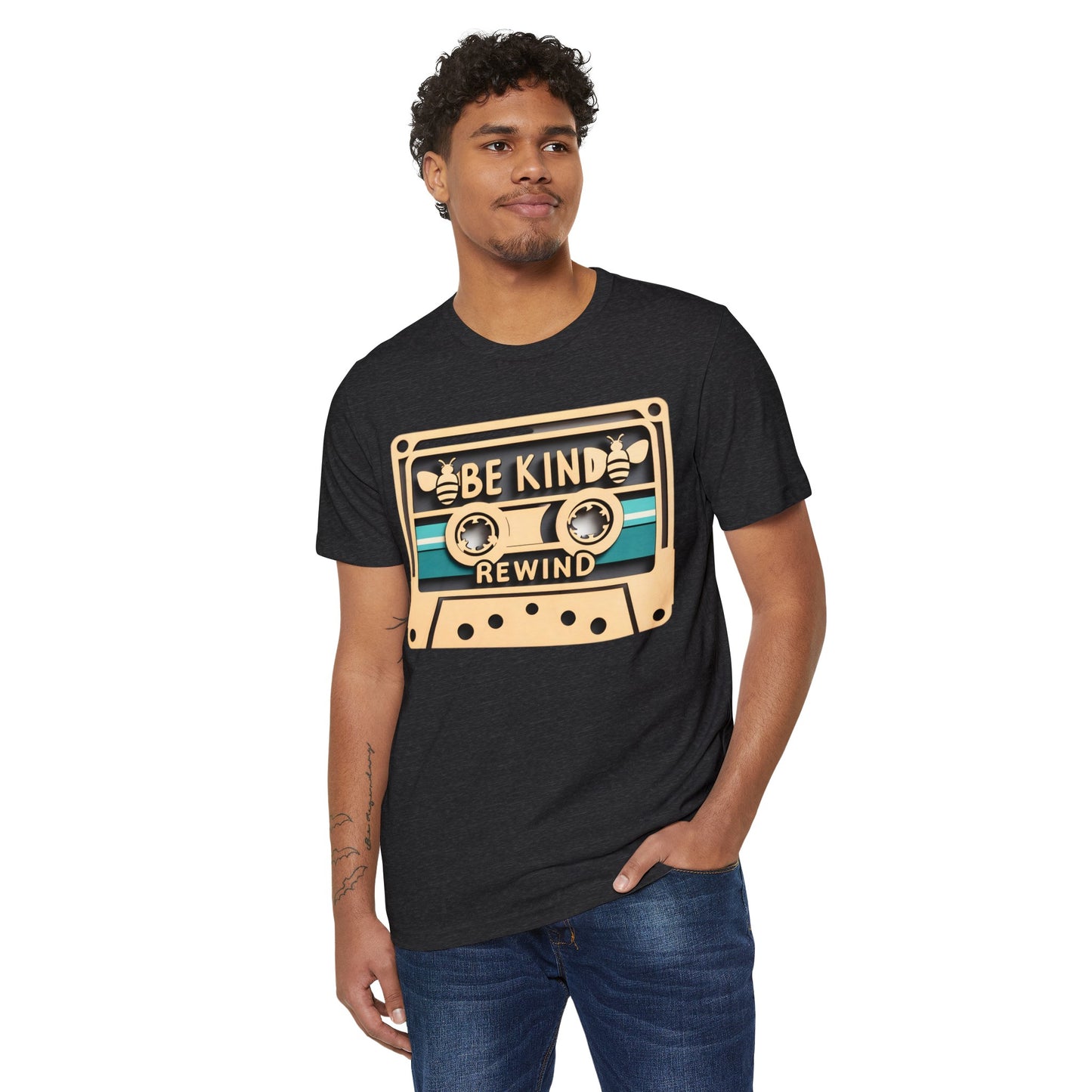 Bee Kind, Rewind: Retro Eco-Friendly Organic Cotton Tee