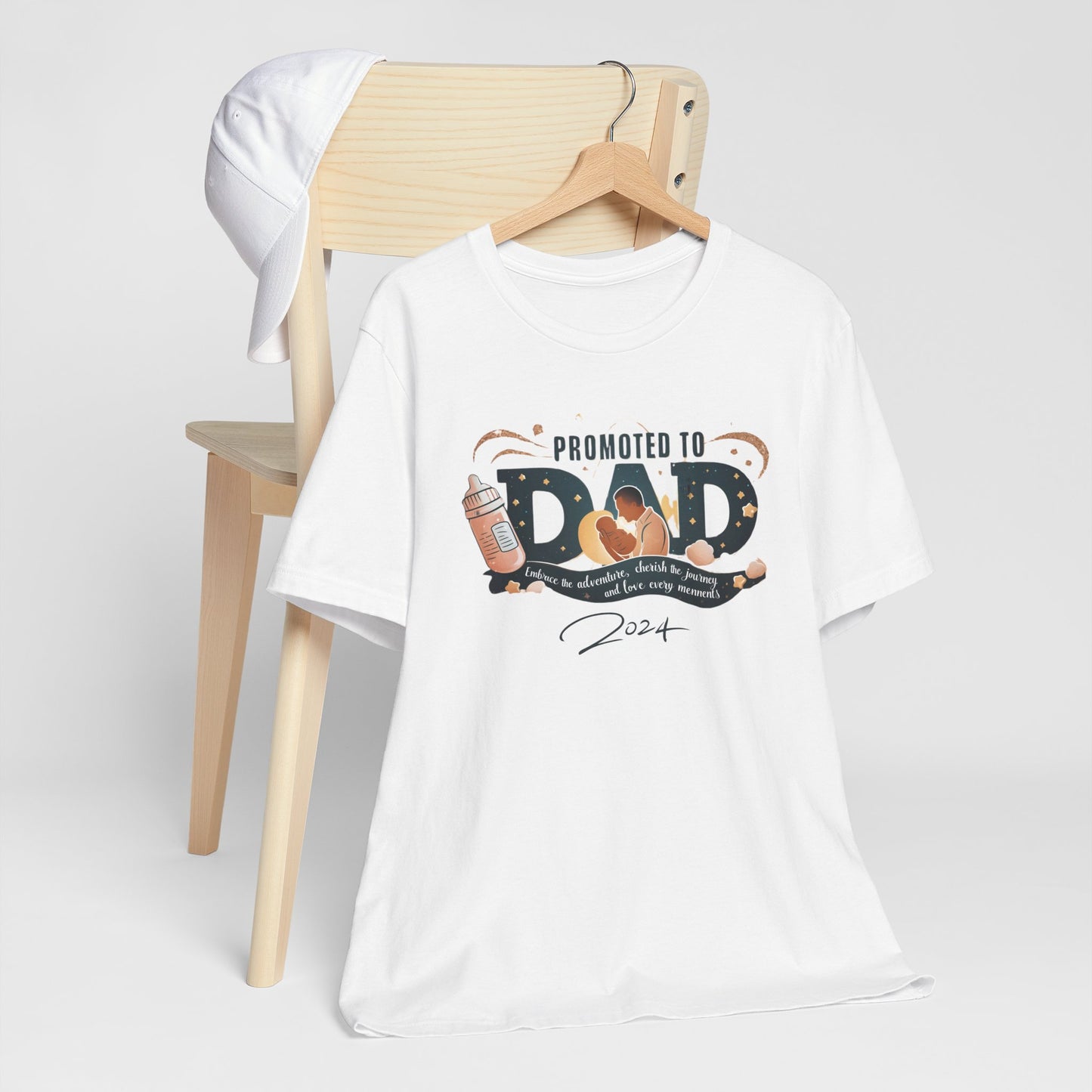 Promoted to Dad 2024 T-Shirt | Celebrate Fatherhood with Style