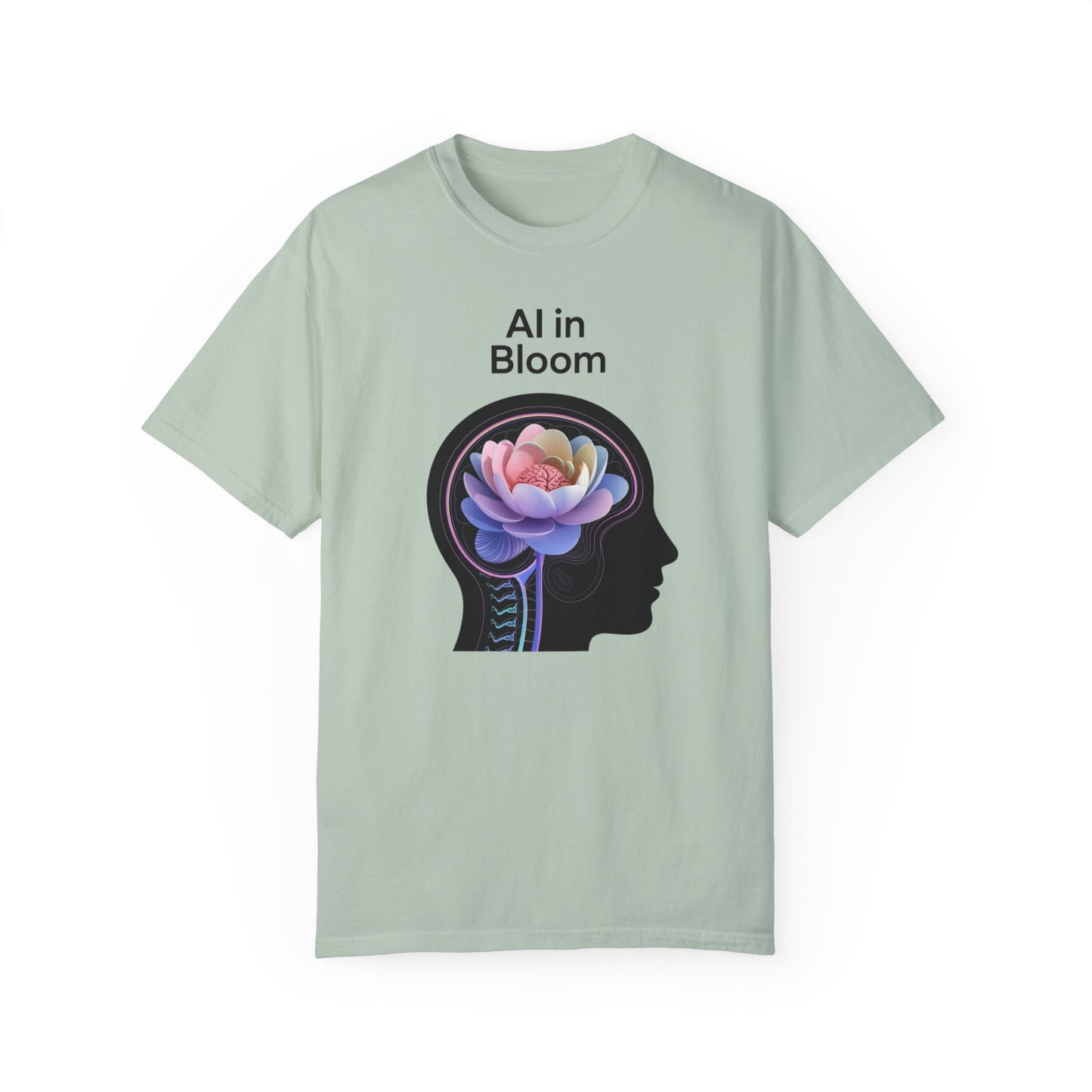 AI in Bloom Unisex Garment-Dyed T-shirt - Creative & Inspirational Art Tee