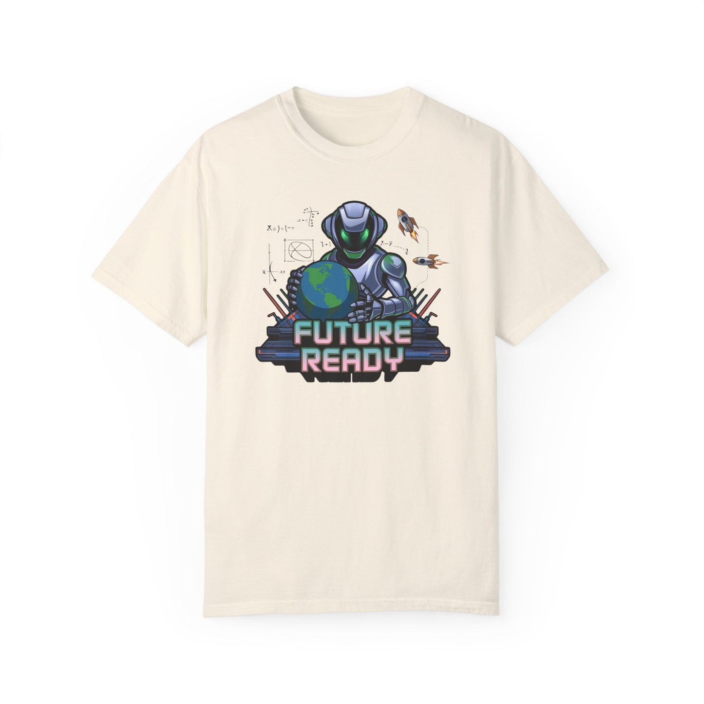 Future Ready Unisex Garment-Dyed T-Shirt - Perfect for Tech Lovers and Space Enthusiasts