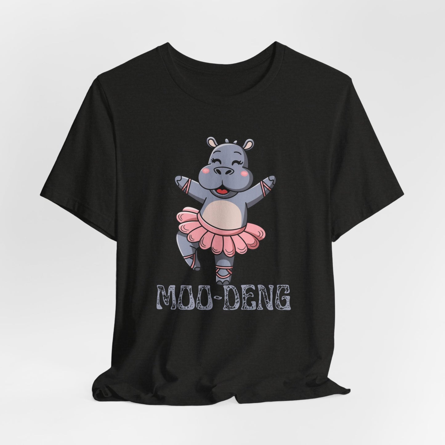 Funny Ballerina Hippo Moo Deng T-Shirt | Quirky Animal Gift for Her