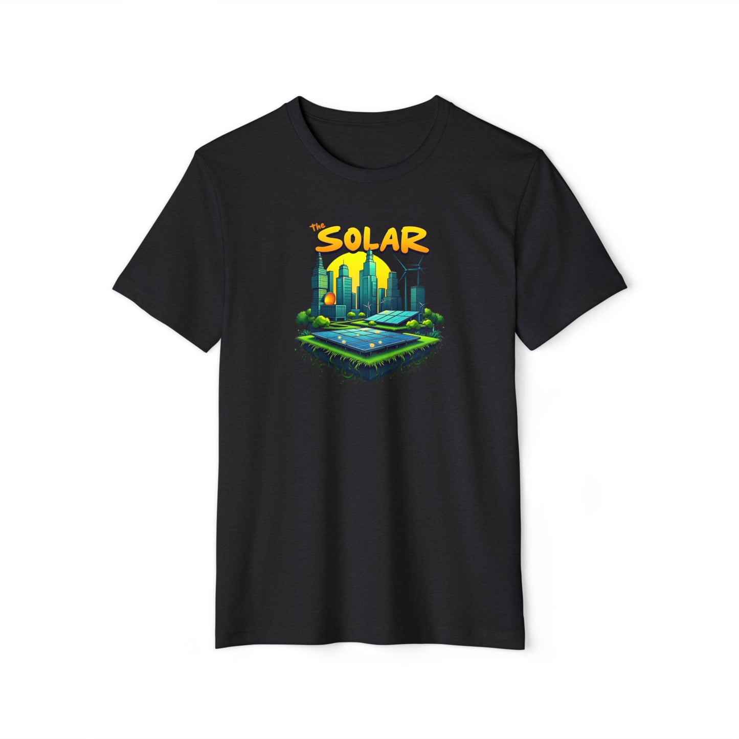 Eco-Friendly Solar City T-Shirt | Unisex Organic Tee for Nature Lovers