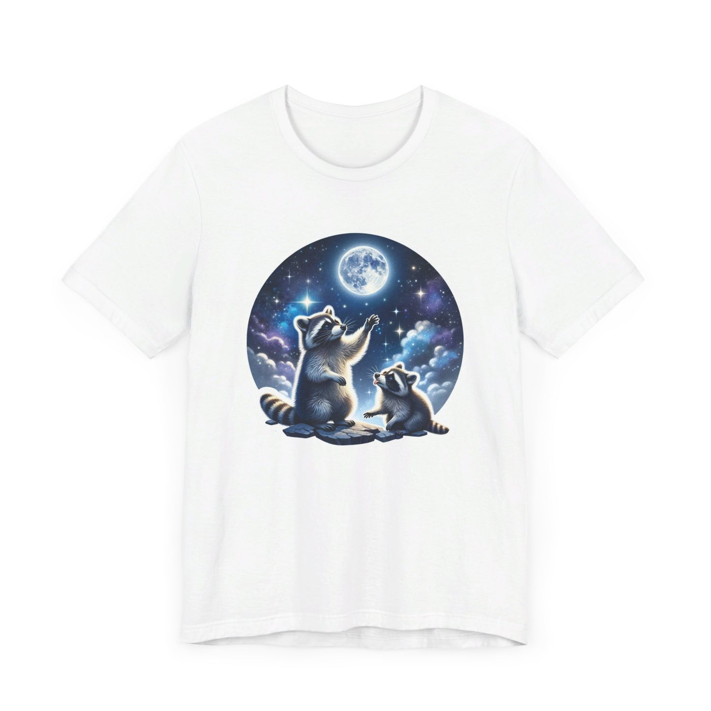 Moonlit Raccoons Tee, Nocturnal Charm