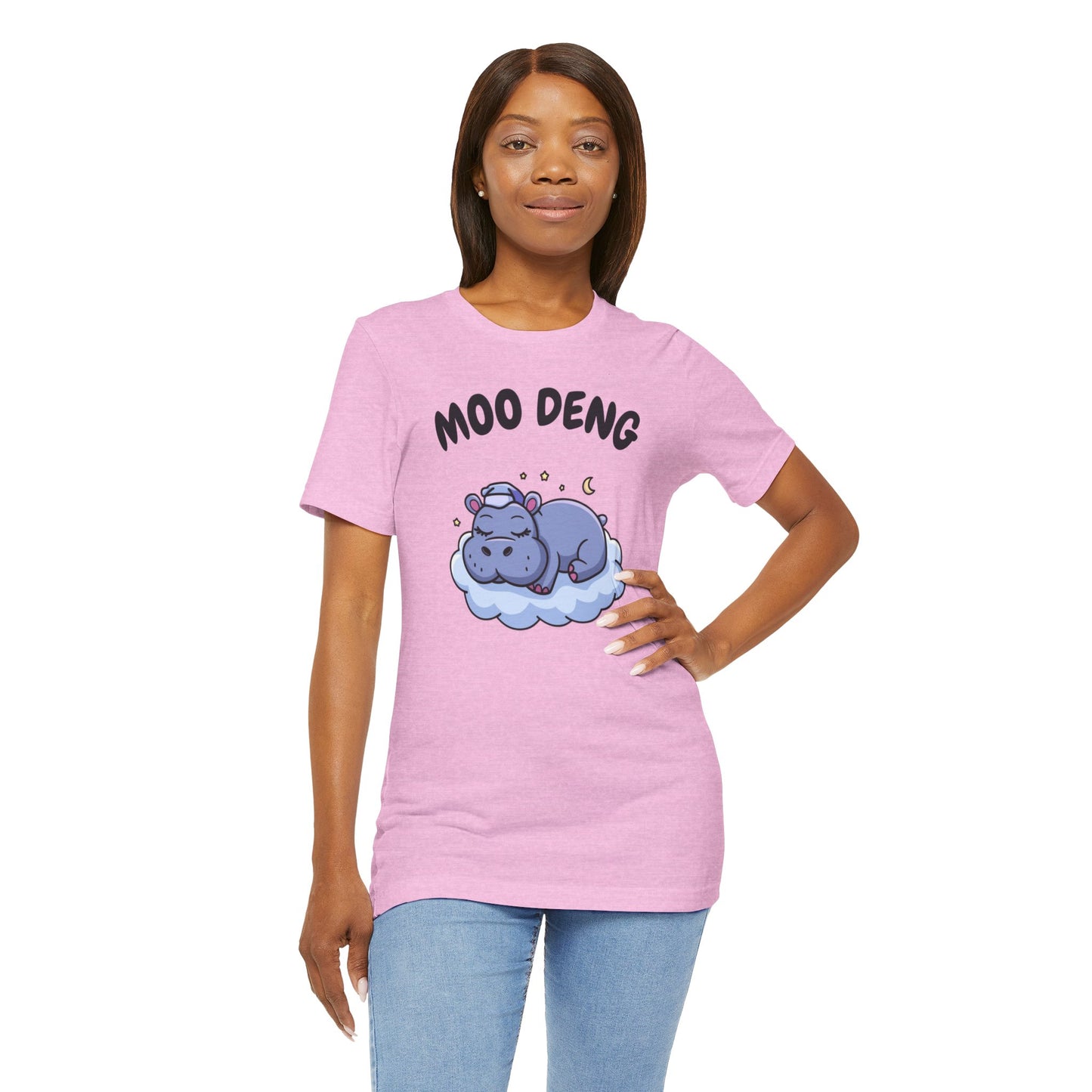 Funny Hippo Moo-Deng T-shirt, Quirky Animal Lover Gift for Her