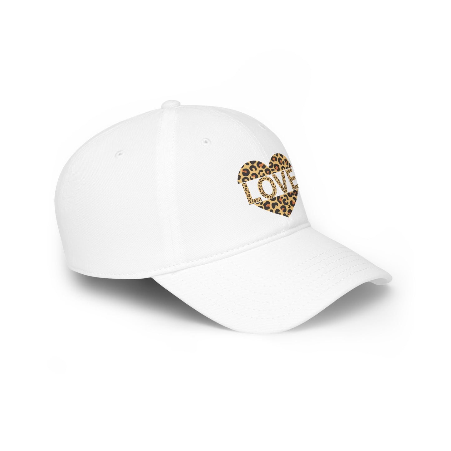 Leopard Print Love Baseball Cap - Trendy Low Profile Hat for Casual Style