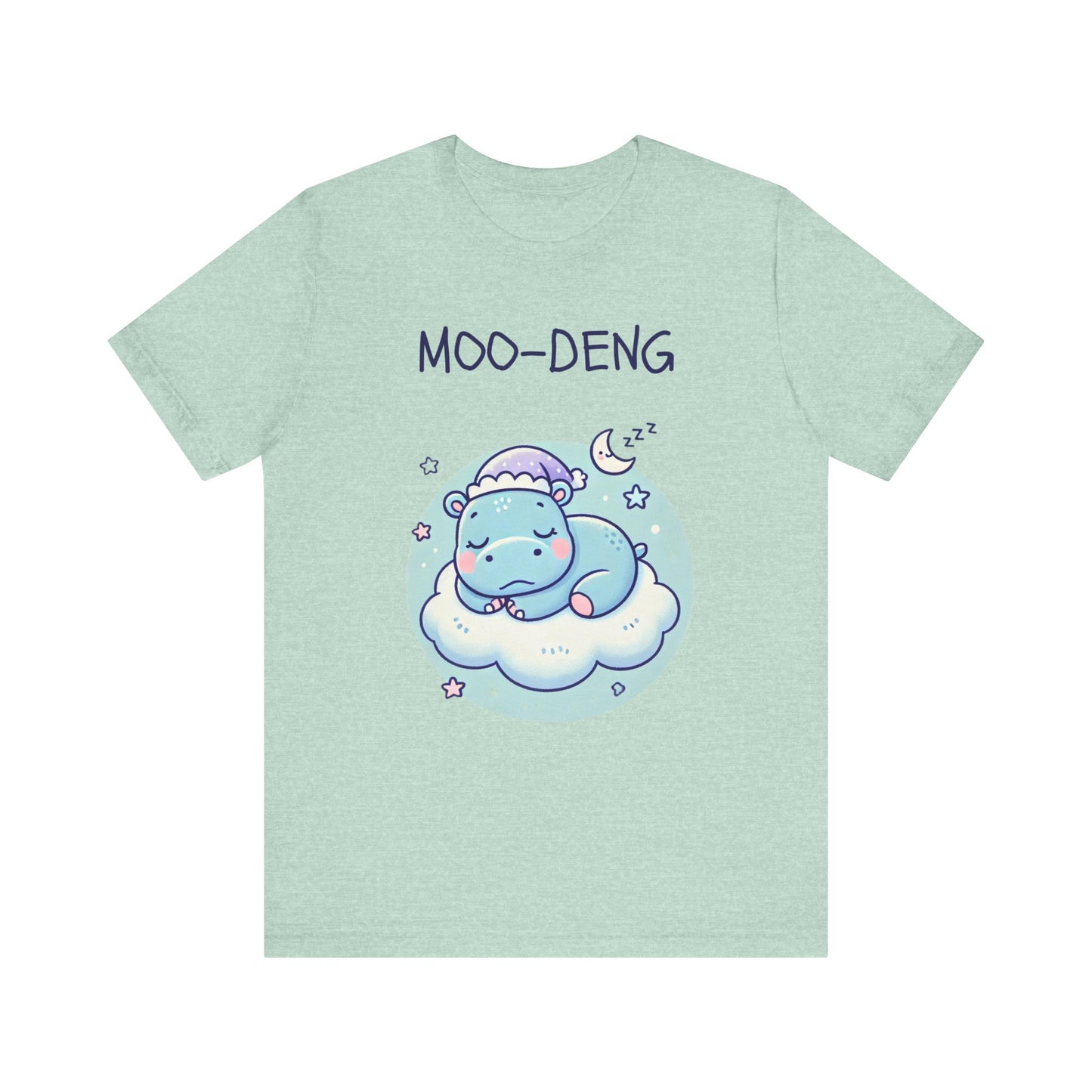 Moo-Deng Baby Hippo T-shirt, Adorable Gift for Her, Cute Animal Lover Tee