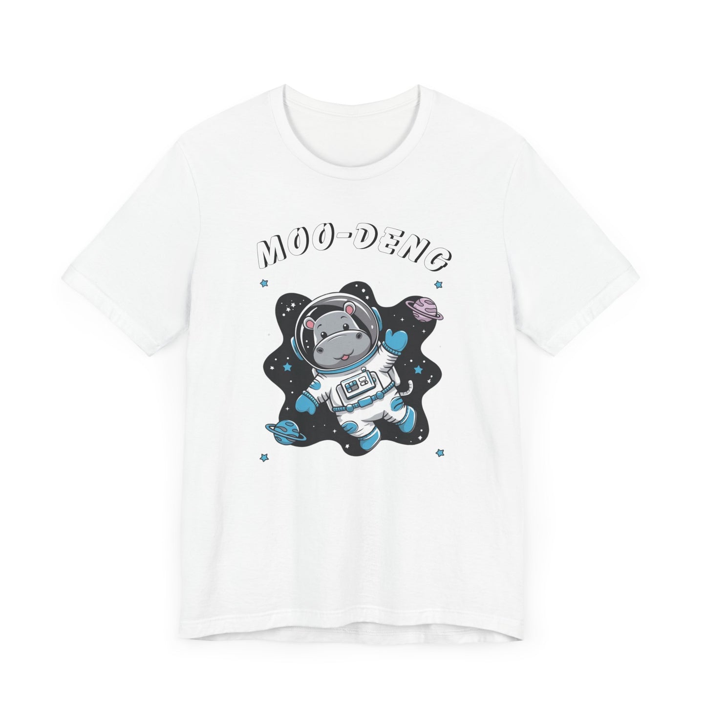 Moo Deng Baby Hippo Astronaut T-Shirt, Gift for Her Quirky Animal Lovers