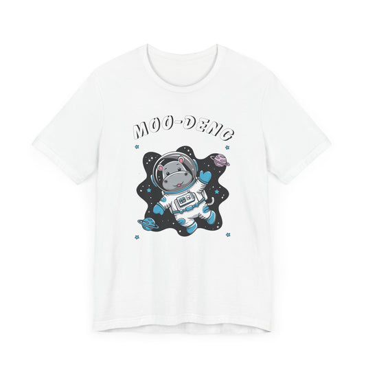 Moo Deng Baby Hippo Astronaut T-Shirt, Gift for Her Quirky Animal Lovers