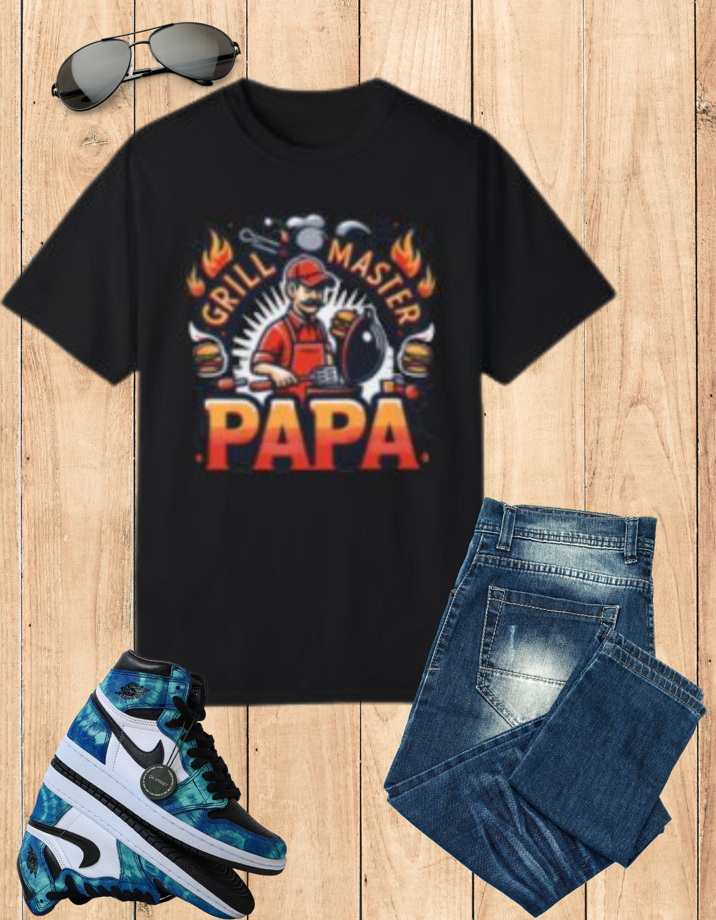 Grill Master Papa graphic tee - perfect Father's Day gift for BBQ lovers