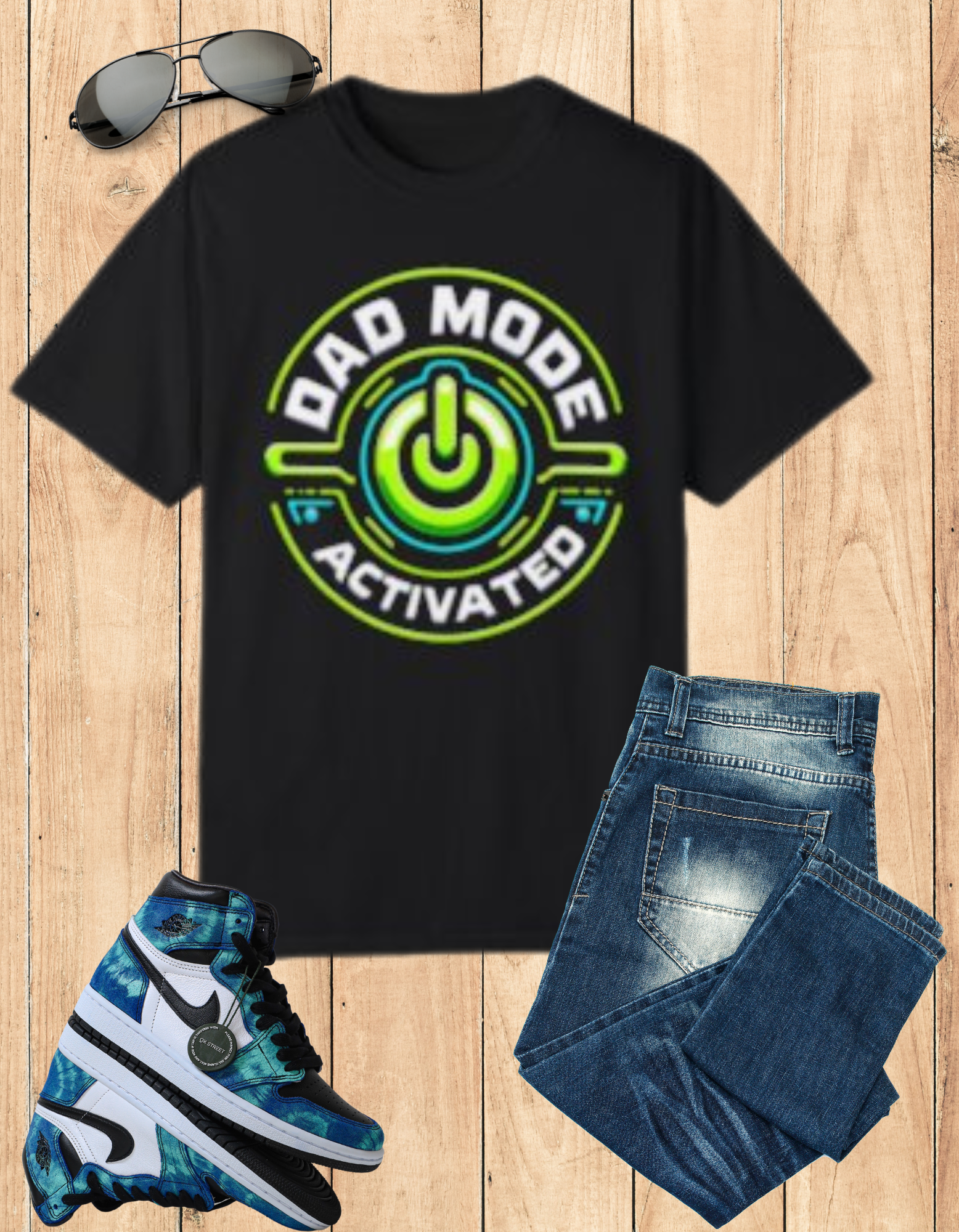 Dad Mode Activated graphic tee - fun and unique Father's Day gift