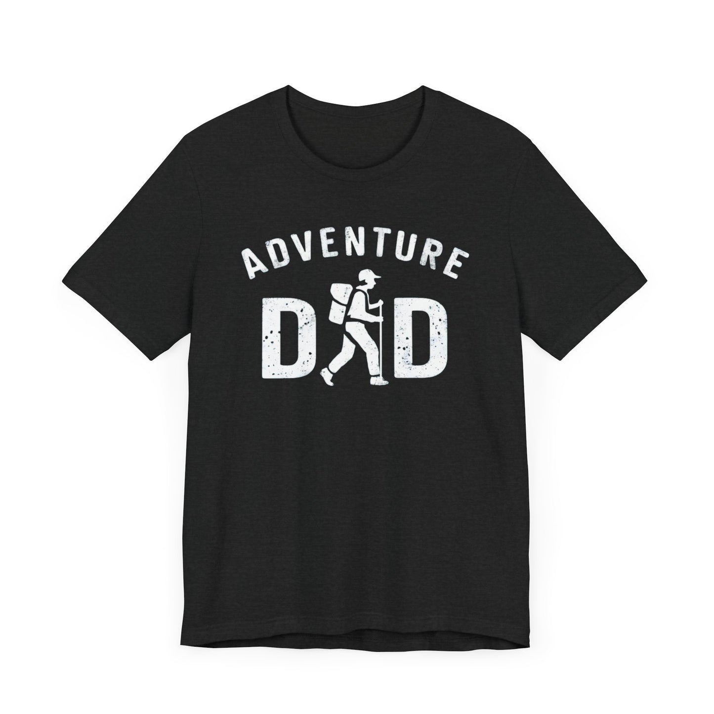 Adventure Dad t-shirt featuring a hiker graphic, perfect for dads who love outdoor adventures.