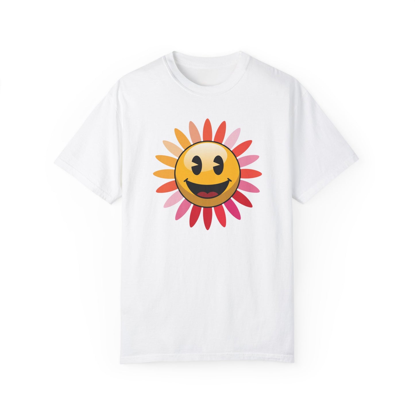 Smiley Sunshine Unisex Garment-Dyed T-Shirt | Feel-Good Vibe Apparel