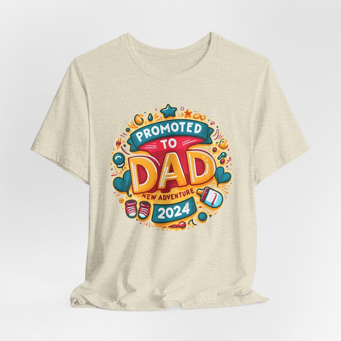 Promoted to Dad 2024 T-Shirt | Celebrate Fatherhood with Style