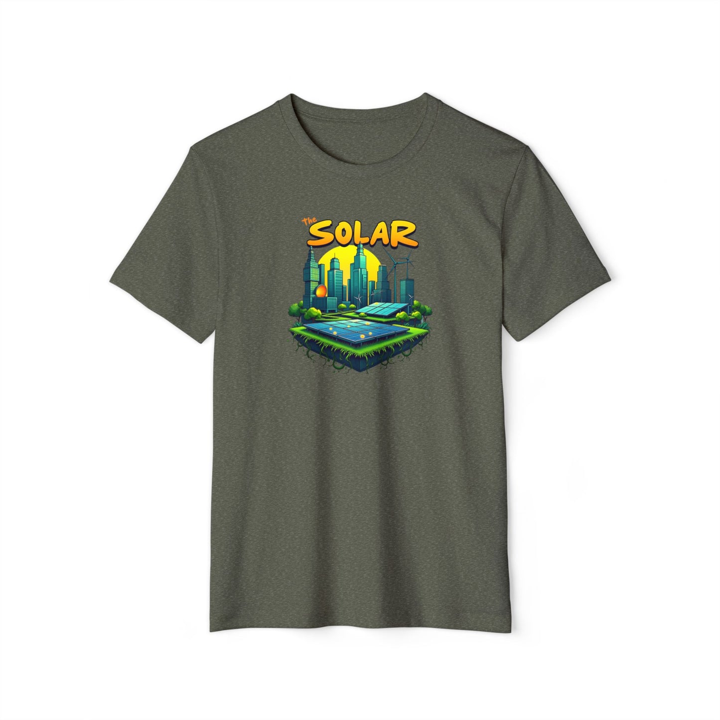 Eco-Friendly Solar City T-Shirt | Unisex Organic Tee for Nature Lovers