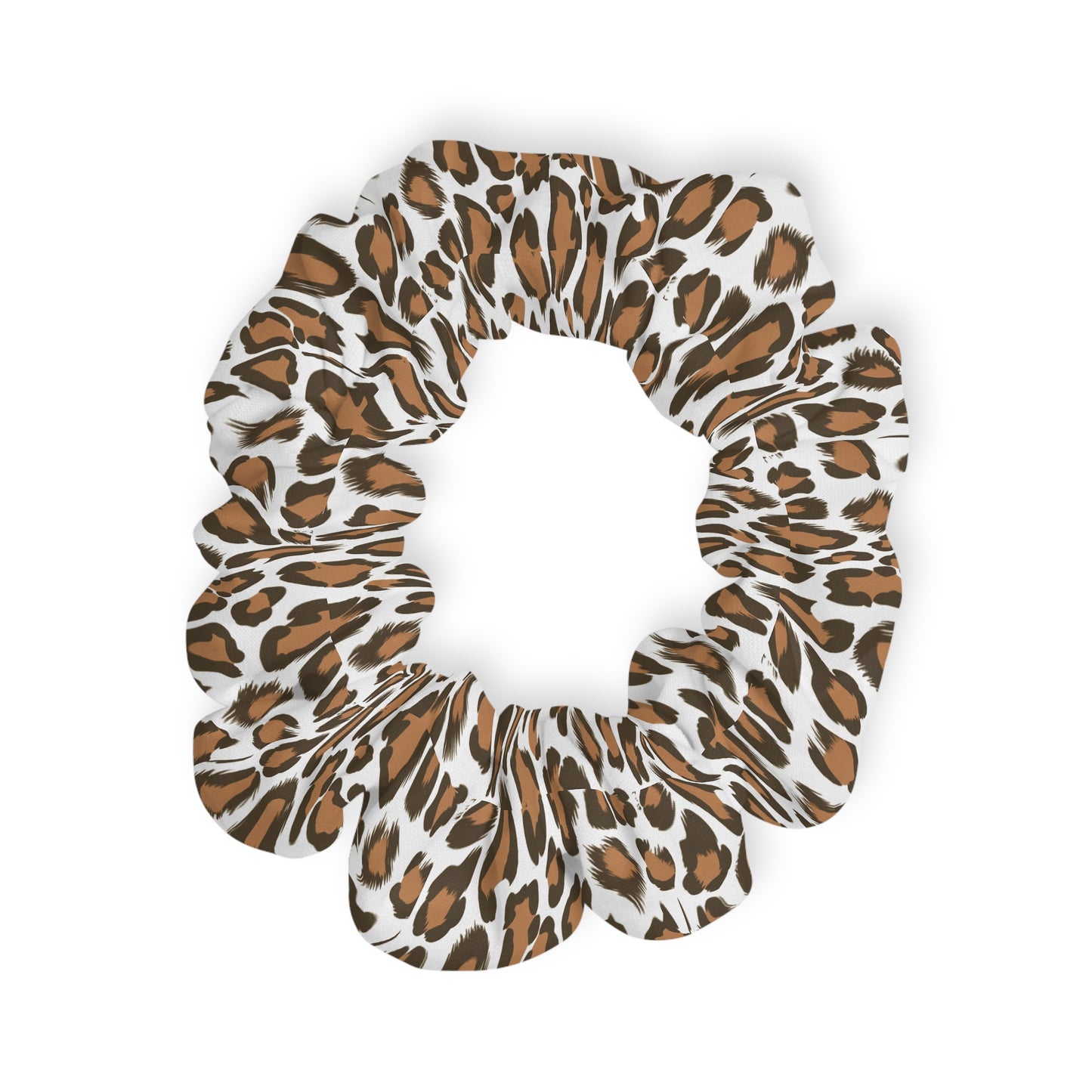 Chic Leopard Print Scrunchie - Fashionable Hair Accessory