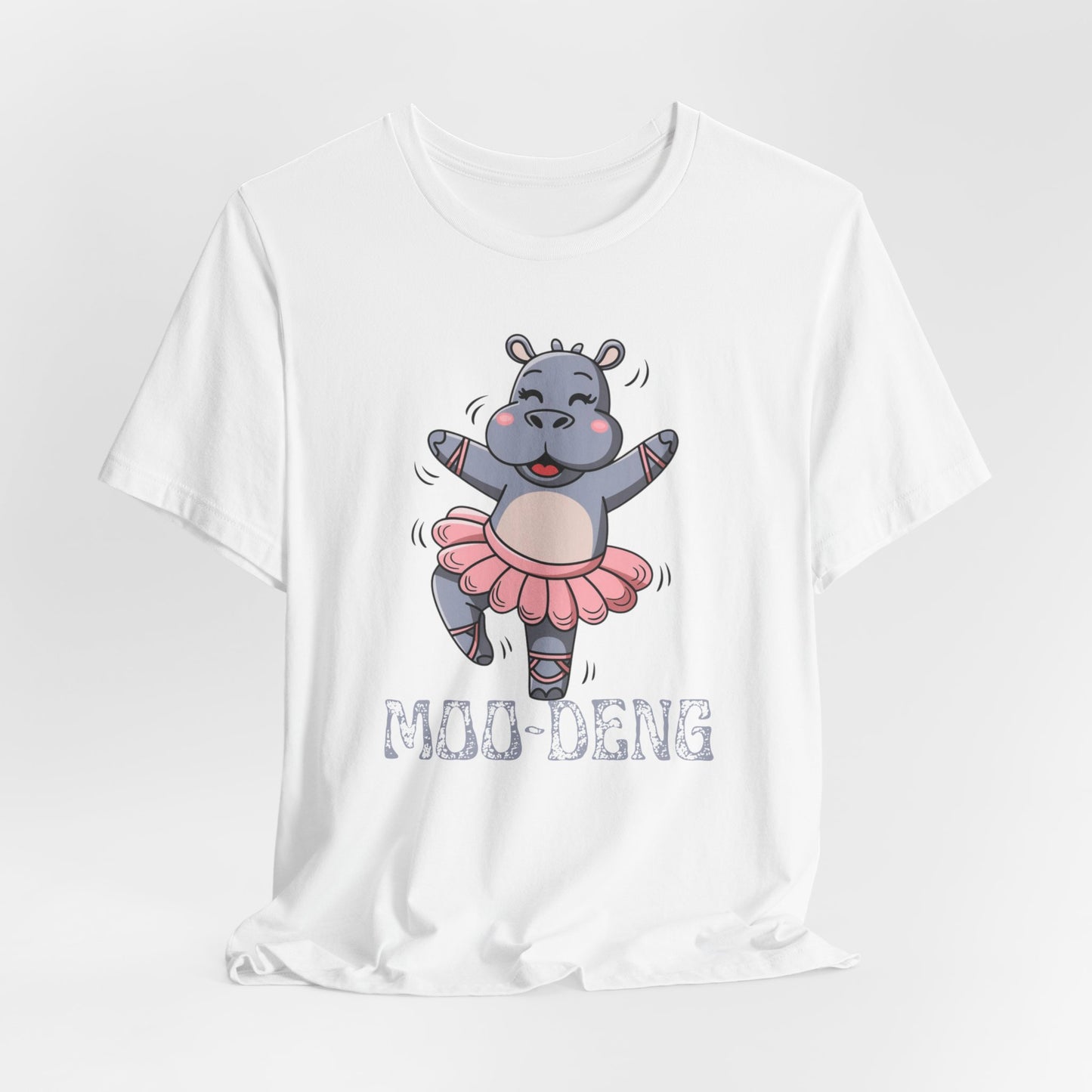 Funny Ballerina Hippo Moo Deng T-Shirt | Quirky Animal Gift for Her