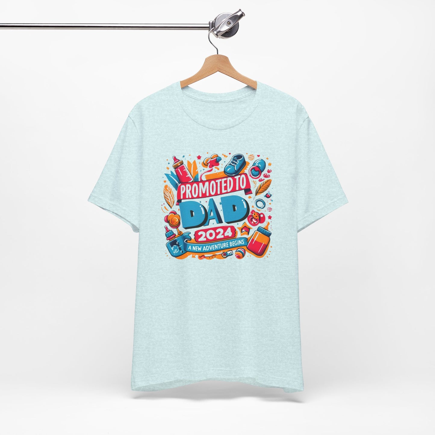 Promoted to Dad 2024 T-Shirt | Celebrate Fatherhood with Style