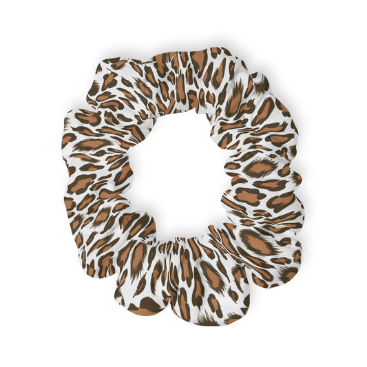 Chic Leopard Print Scrunchie - Fashionable Hair Accessory