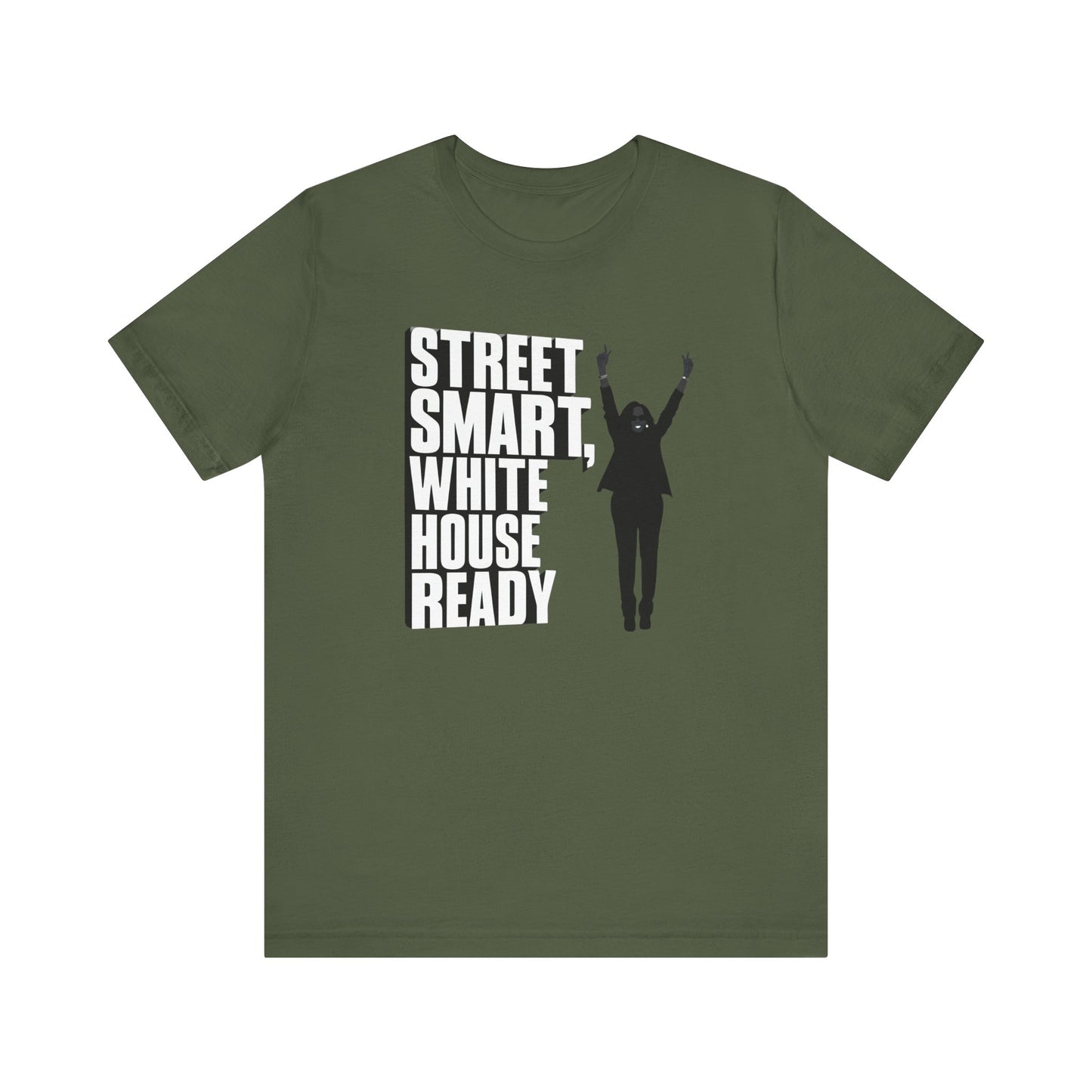 Kamala Harris 'Street Smart, White House Ready' Silhouette T-Shirt - Celebrate Strong Leadership