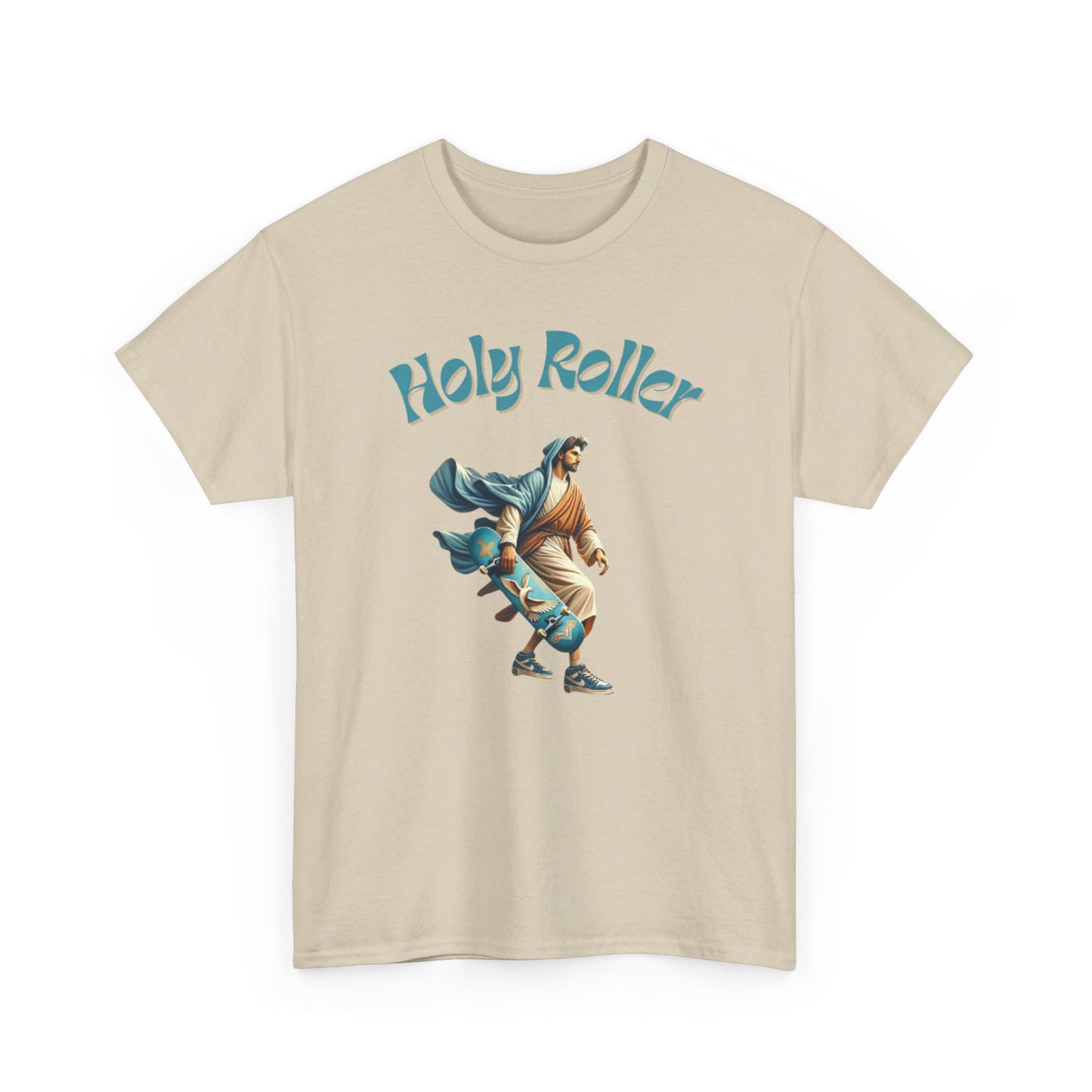 Holy Roller Skateboarding Jesus T-Shirt - Divine Streetwear, Faith-Inspired Skate Tee