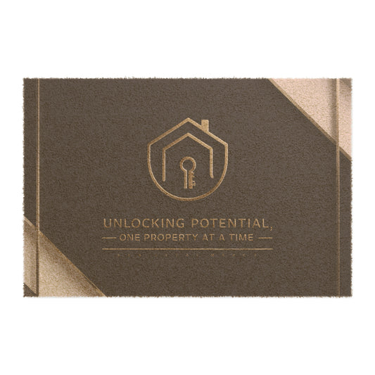 Step Into Success - 'Unlocking Potential' Elegant Doormat