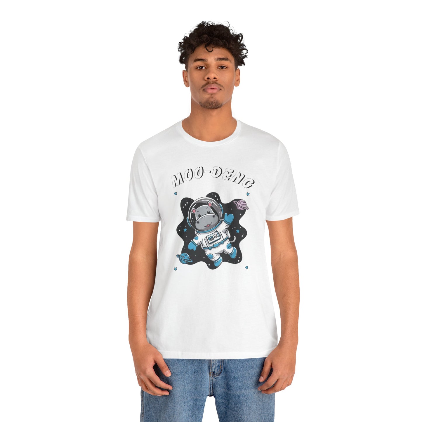 Moo Deng Baby Hippo Astronaut T-Shirt, Gift for Her Quirky Animal Lovers