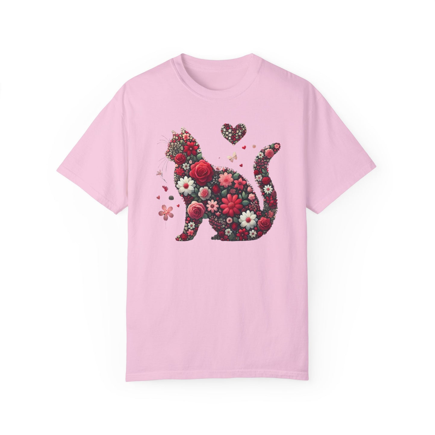 Floral Cat Unisex T-Shirt - Perfect for Cat Lovers & Spring Celebrations