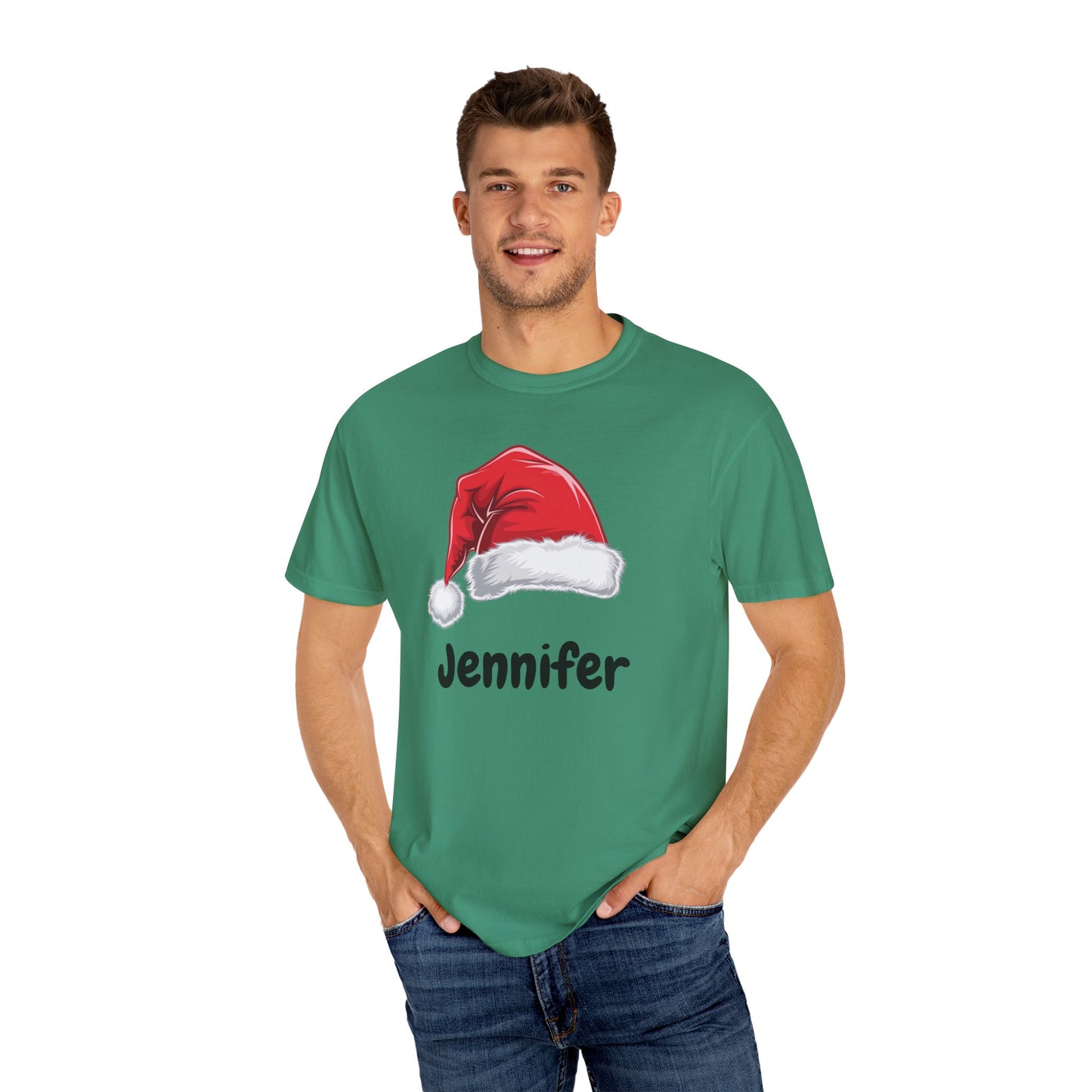 Personalized Santa Christmas Shirt, Custom Xmas Gifts & Holiday Tees