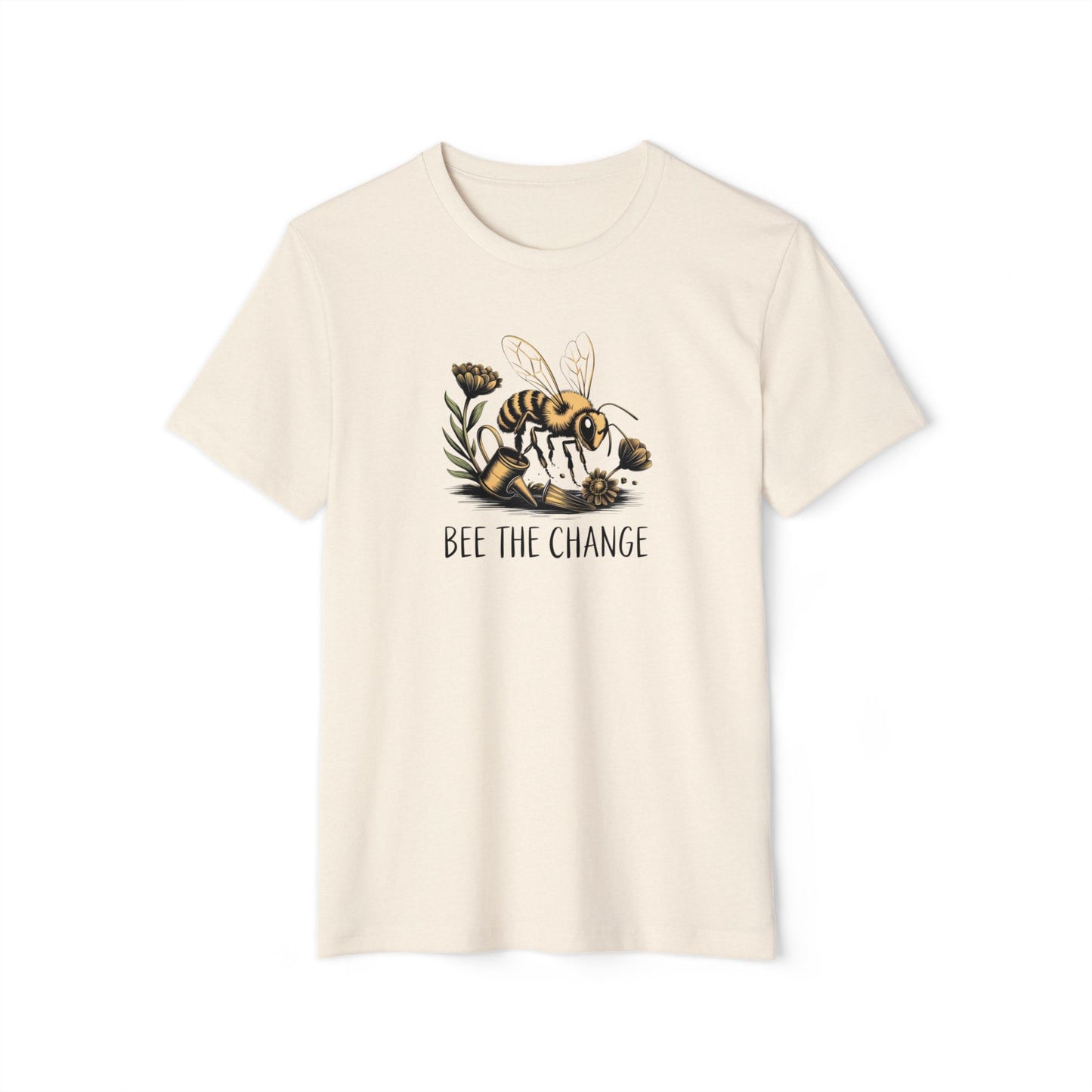 Bee The Change Unisex Organic T-Shirt - Eco-Friendly and Inspirational Apparel