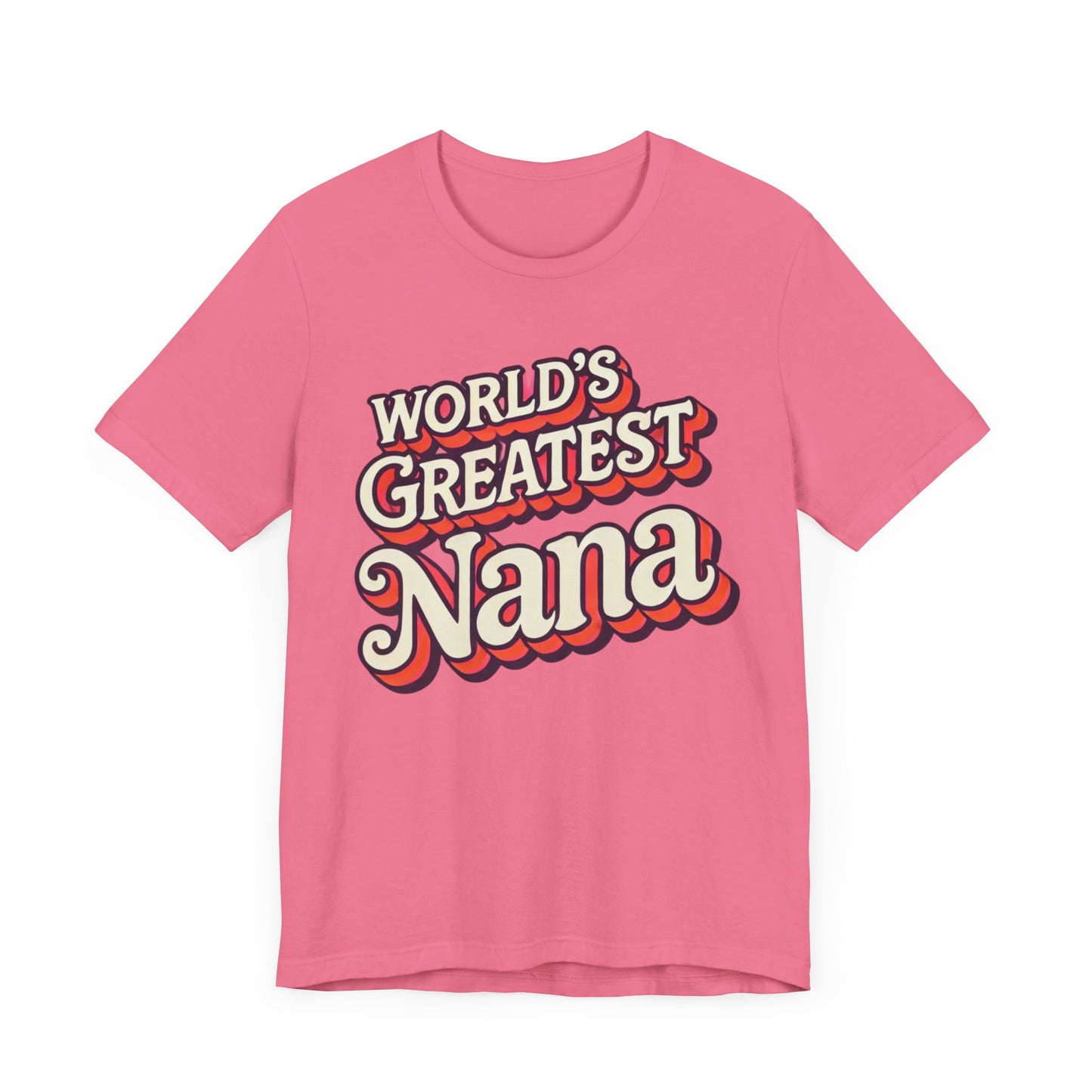 World's Greatest Nana t-shirt with colorful retro fonts, perfect for showing love and appreciation to your Nana.