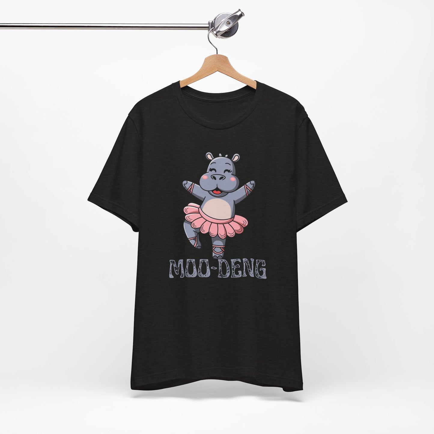 Funny Ballerina Hippo Moo Deng T-Shirt | Quirky Animal Gift for Her